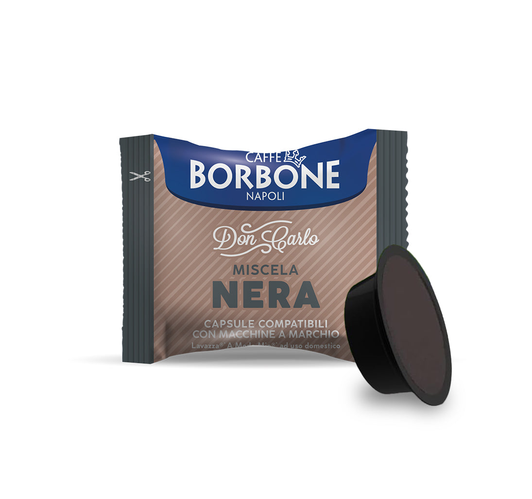 BLACK Blend Capsules Compatible Borbone Don Carlo