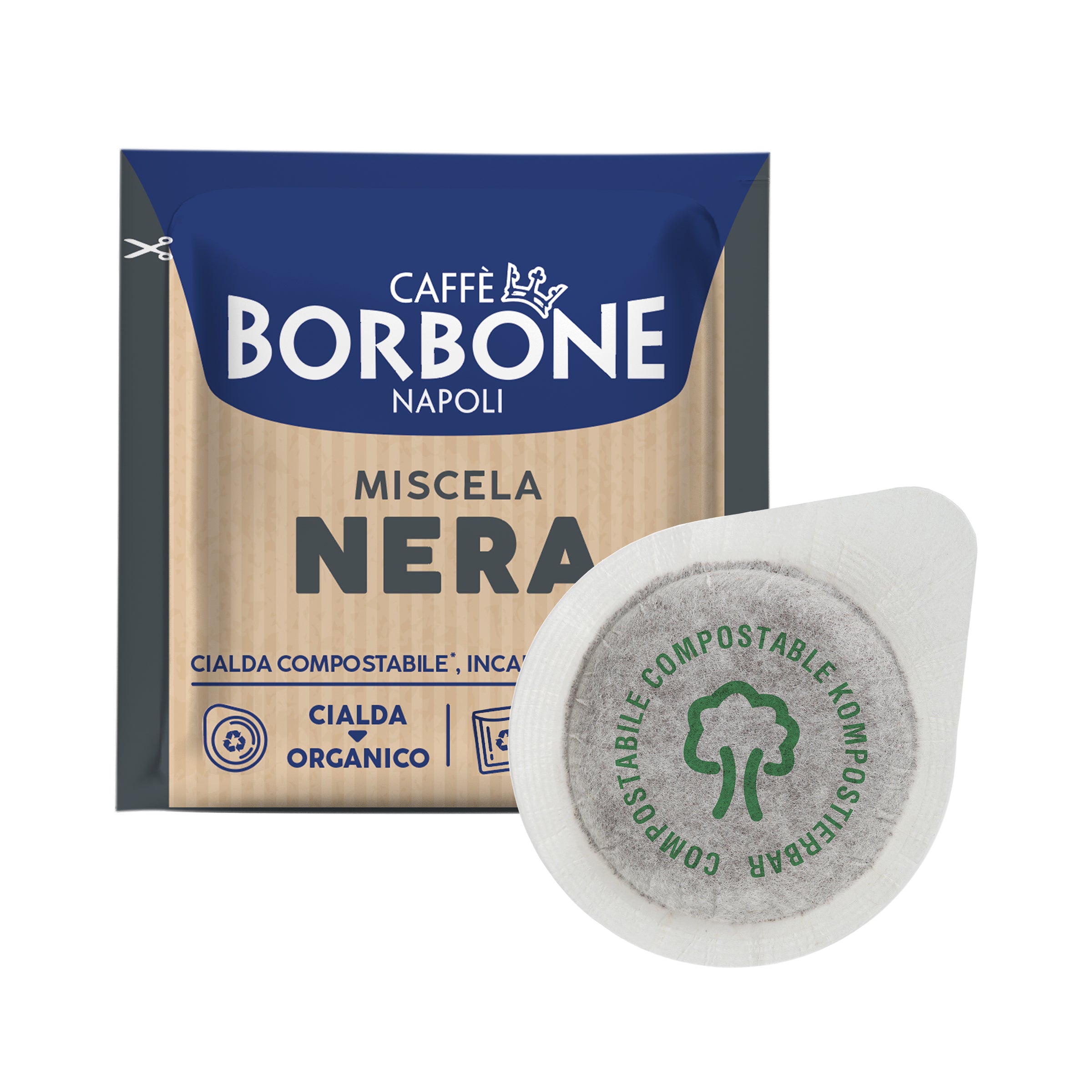 BLACK Blend ESE Paper Pods 44 mm Caffè Borbone