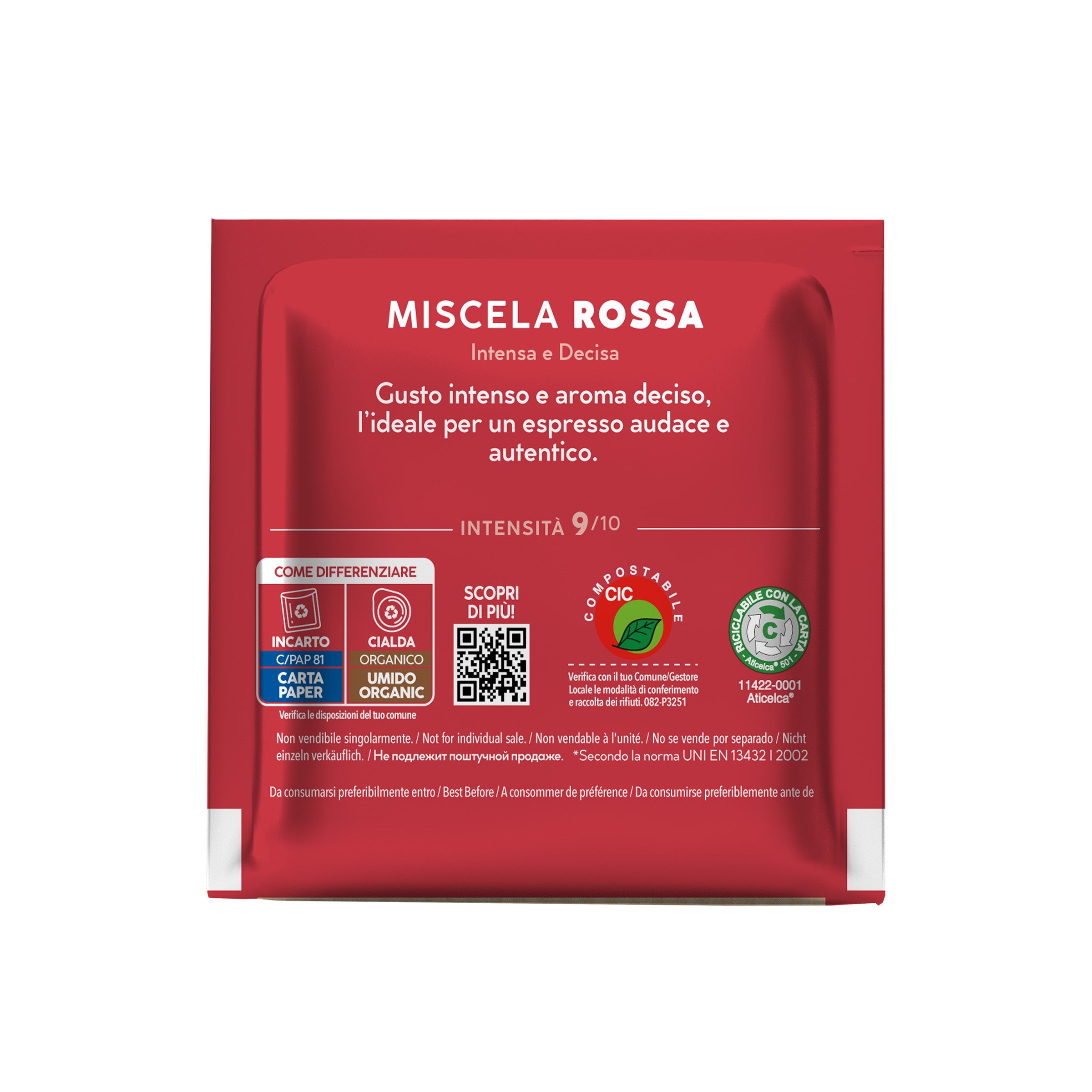 RED Mischung ESE Papierpads 44mm Caffè Borbone