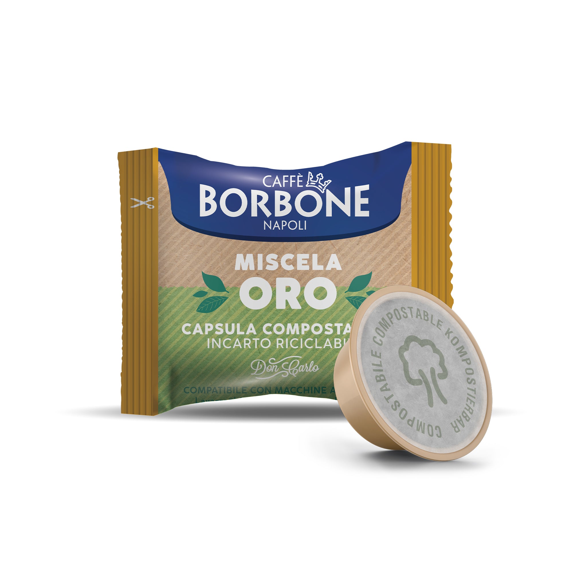 Capsule Borbone COMPOSTABILI e COMPATIBILI Don Carlo Miscela ORO