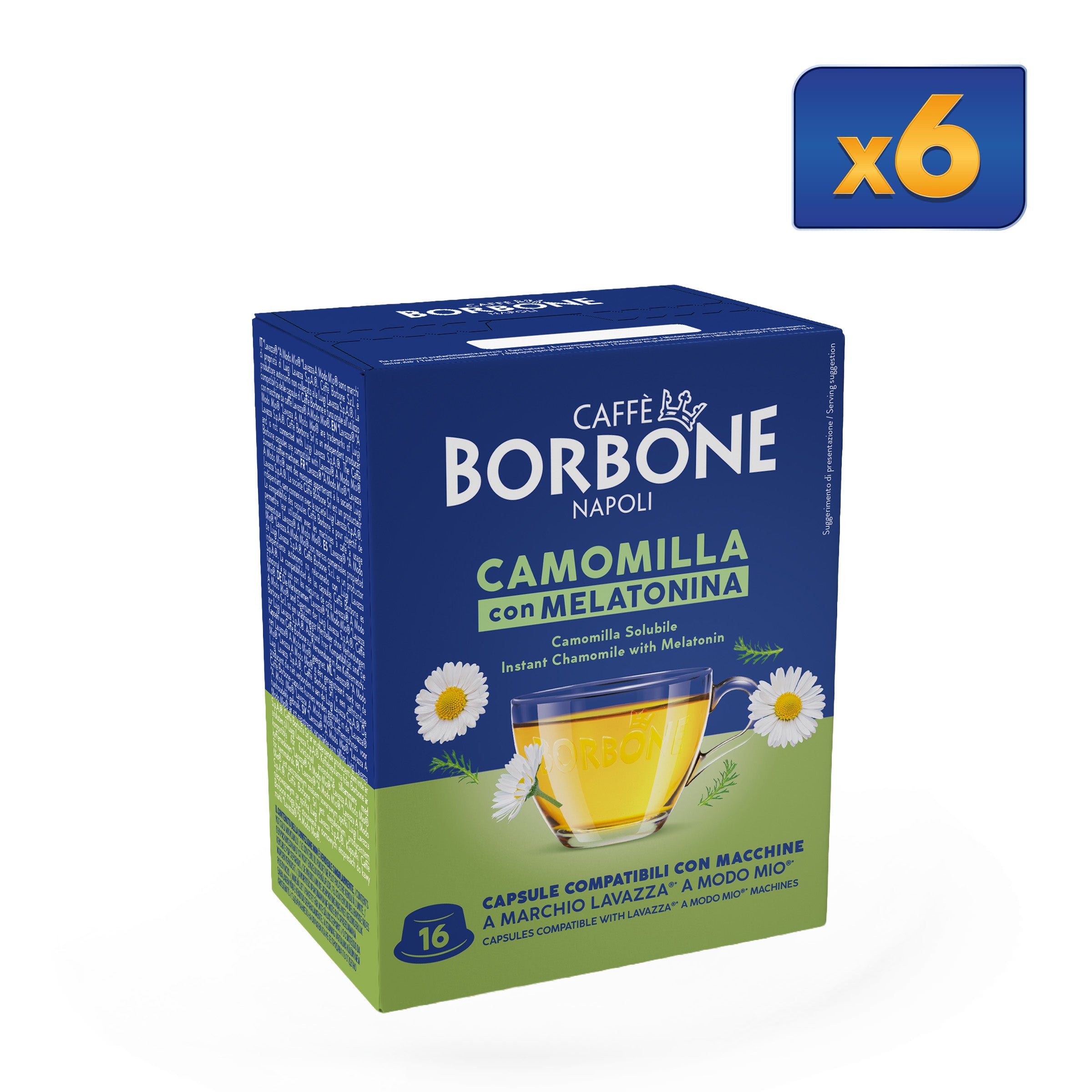 Capsule Camomilla E Melatonina Compatibili Con Macchine A Marchio Lavazza®* A Modo Mio®* - Caffè Borbone