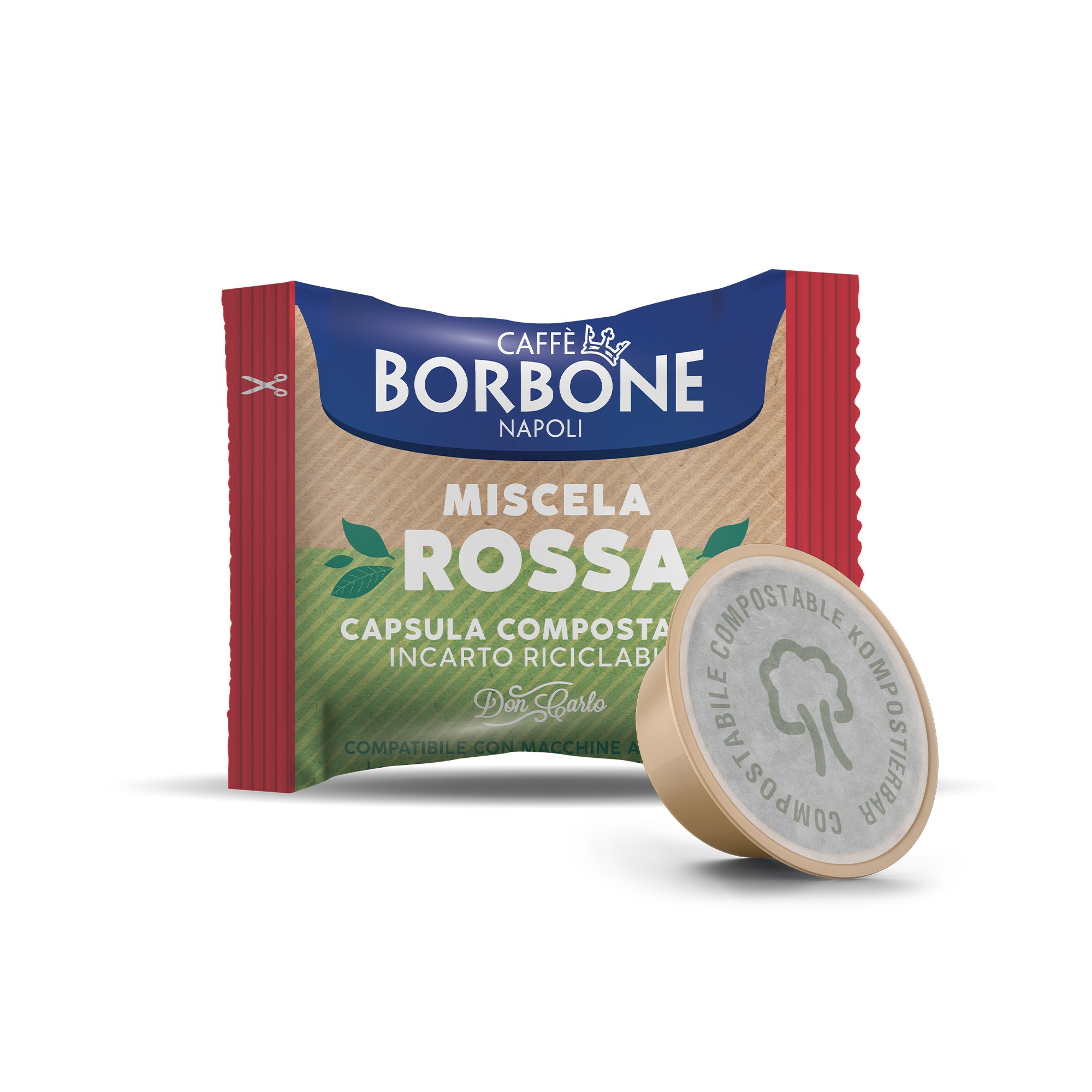 Capsule Borbone COMPOSTABILI e COMPATIBILI Don Carlo Miscela ROSSA