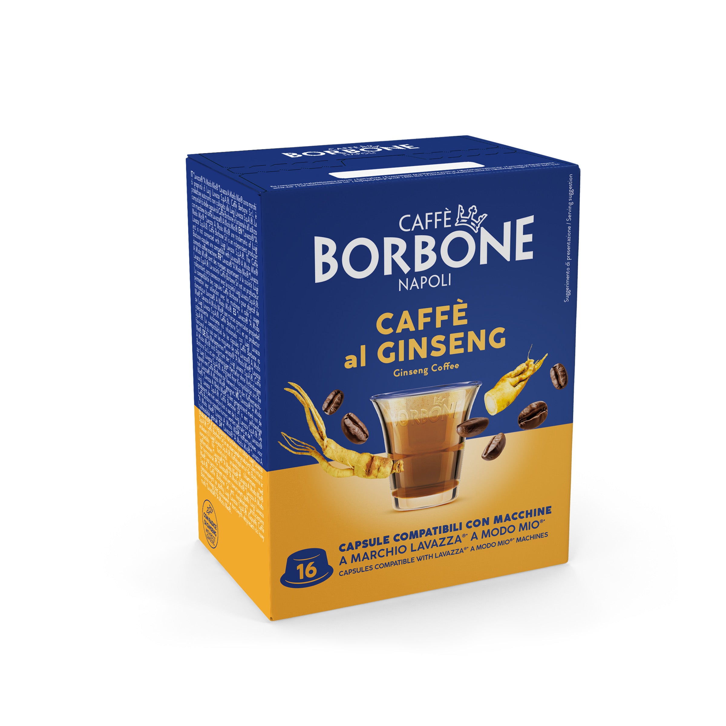 capsule Borbone COMPATIBILI con macchine a marchio Lavazza®* A Modo Mio®* - Bevanda solubile al gusto GINSENG