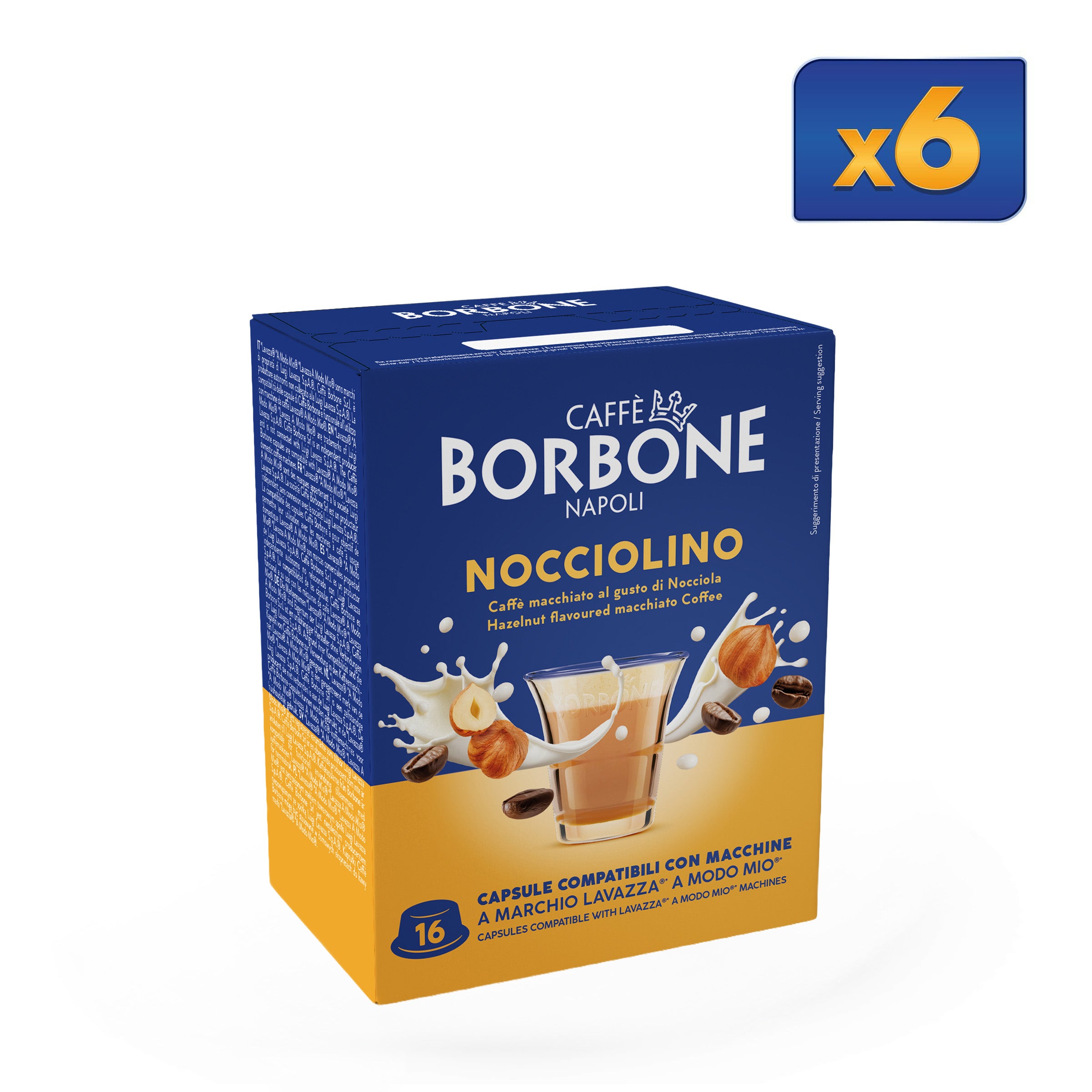 Capsule Nocciolino Compatibili Con Macchine A Marchio Lavazza®* A Modo Mio®* - Caffè Borbone