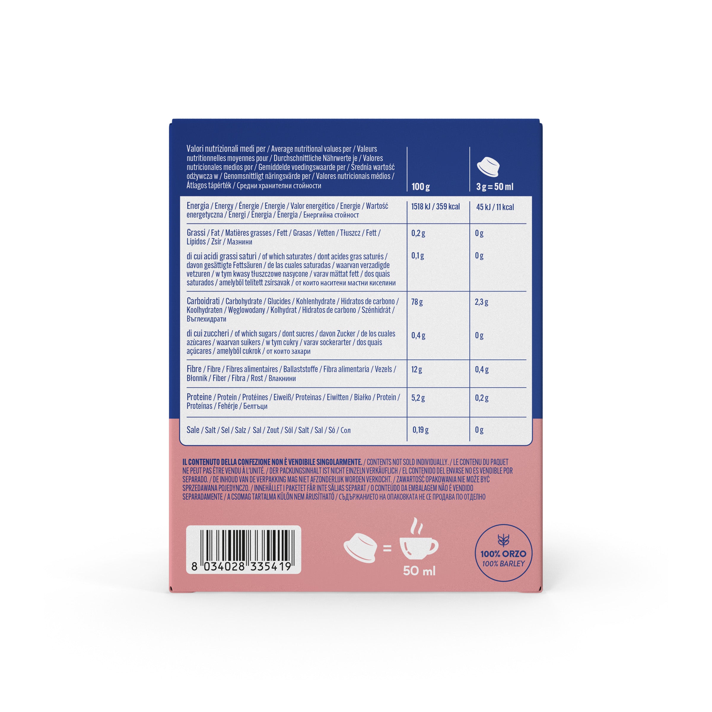 capsule Borbone COMPATIBILI con macchine a marchio Lavazza®* A Modo Mio®* - Bevanda solubile ORZO