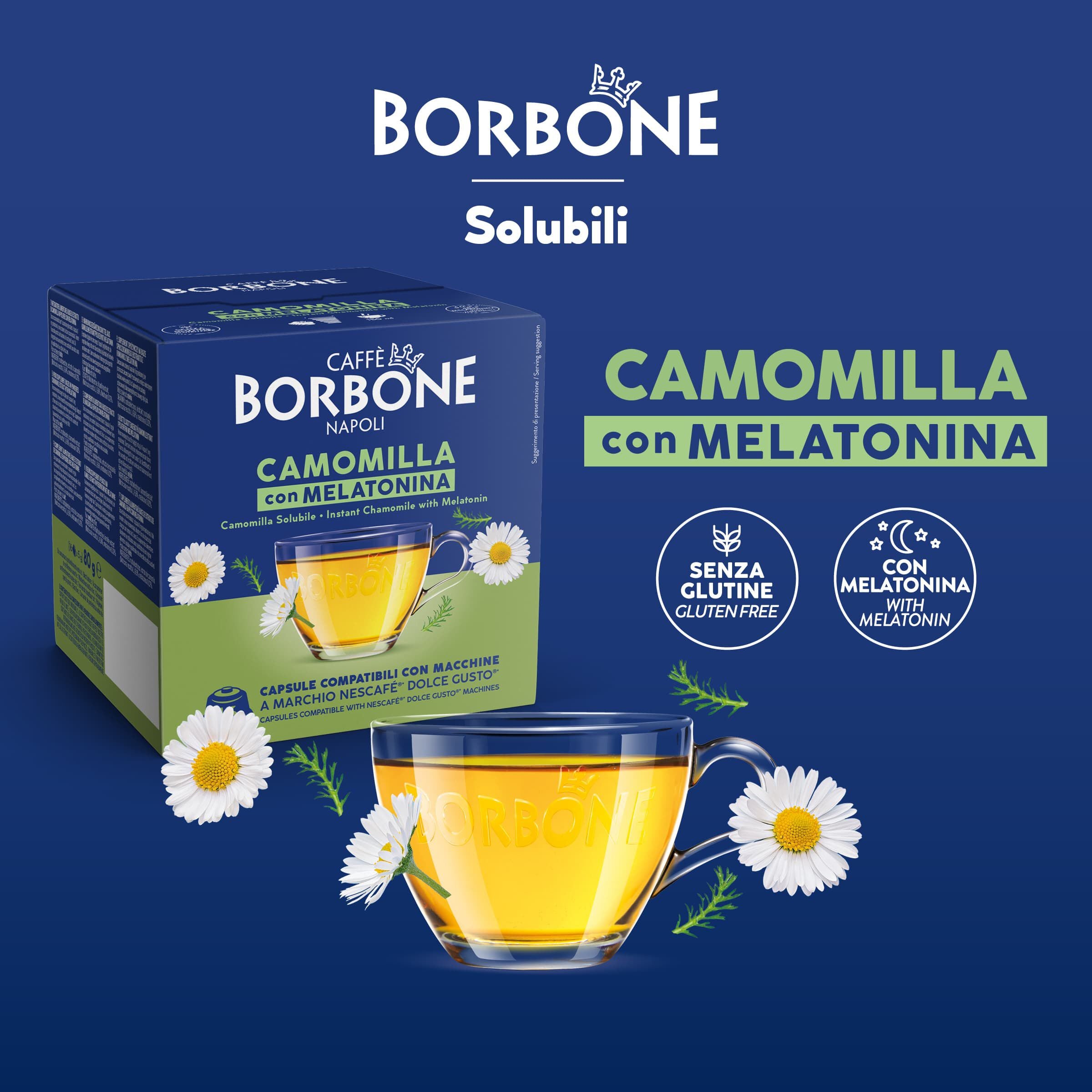 Capsule Borbone Per Bevanda Solubile CAMOMILLA E MELATONINA