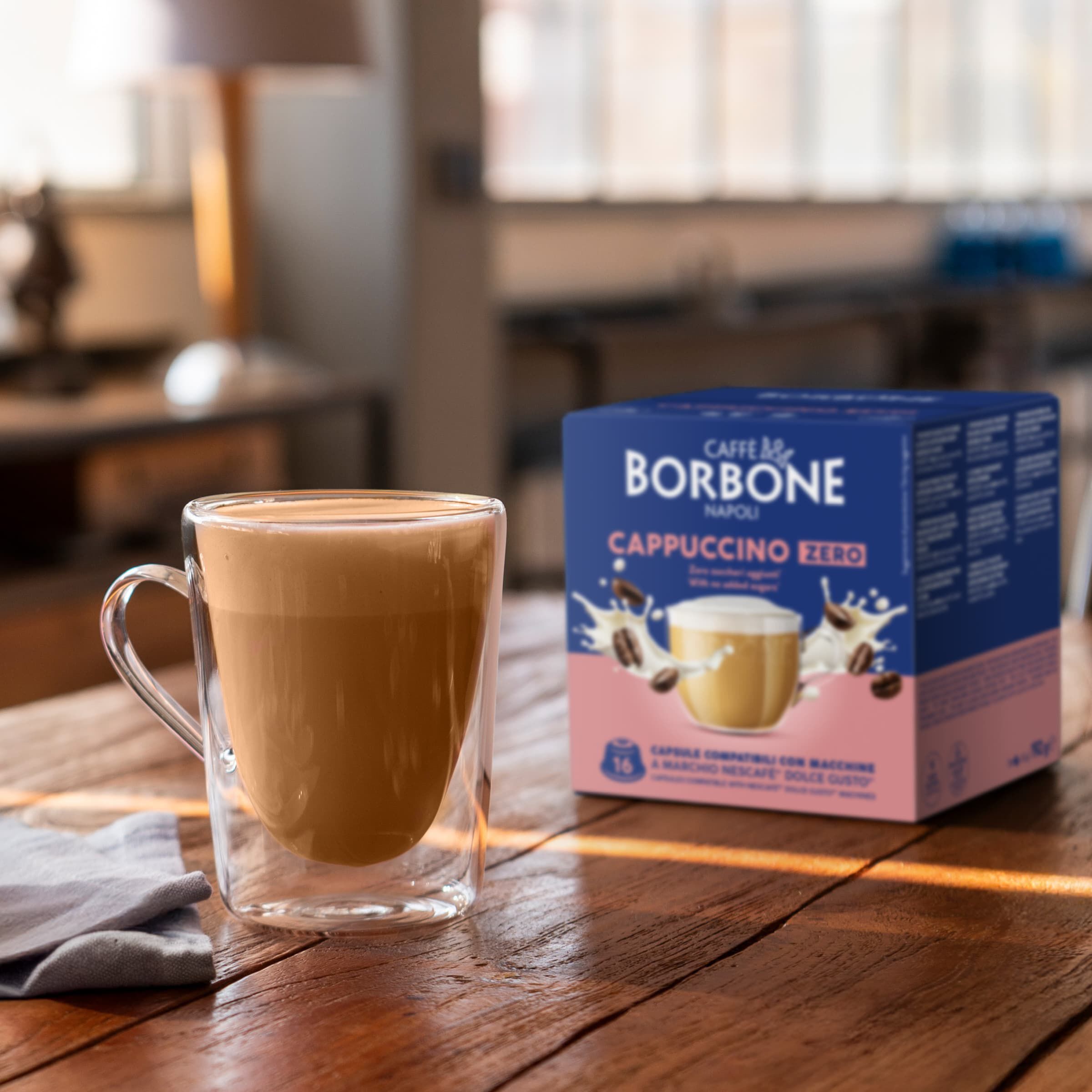 Capsules Borbone CAPPUCCINO ZERO CAPSULES For A Low Fat Cappuccino Drink