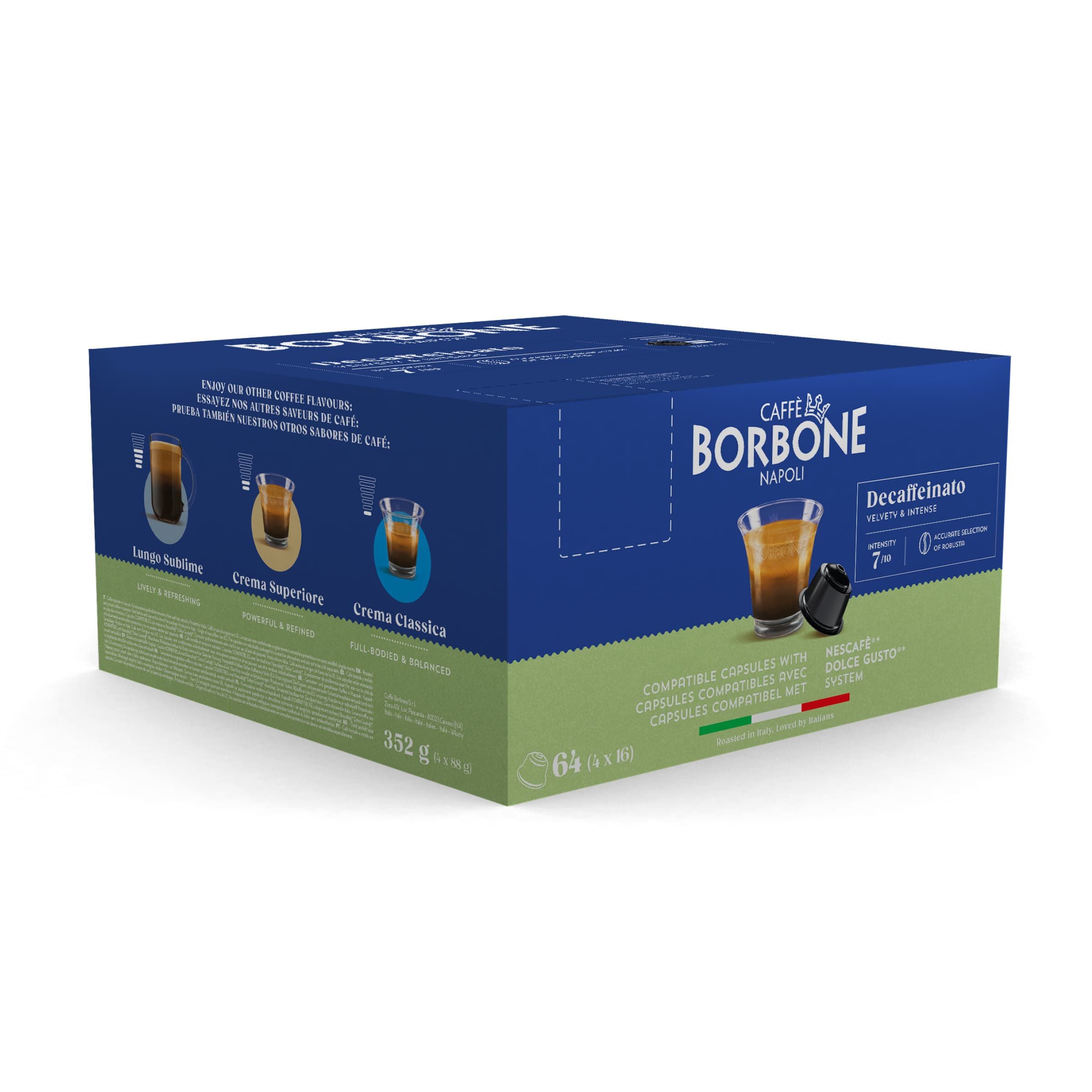 Decaffeinato Nuevas Cápsulas Compatibles con Máquinas de Café Nescafè®* Dolce Gusto®*
