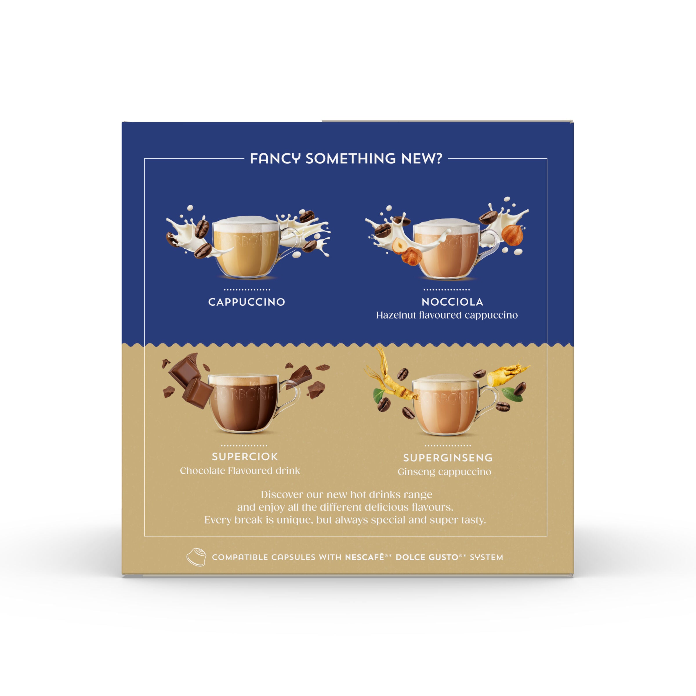 Nuevas cápsulas Crema Superiore compatibles con las cafeteras Nescafè®* Dolce Gusto®*