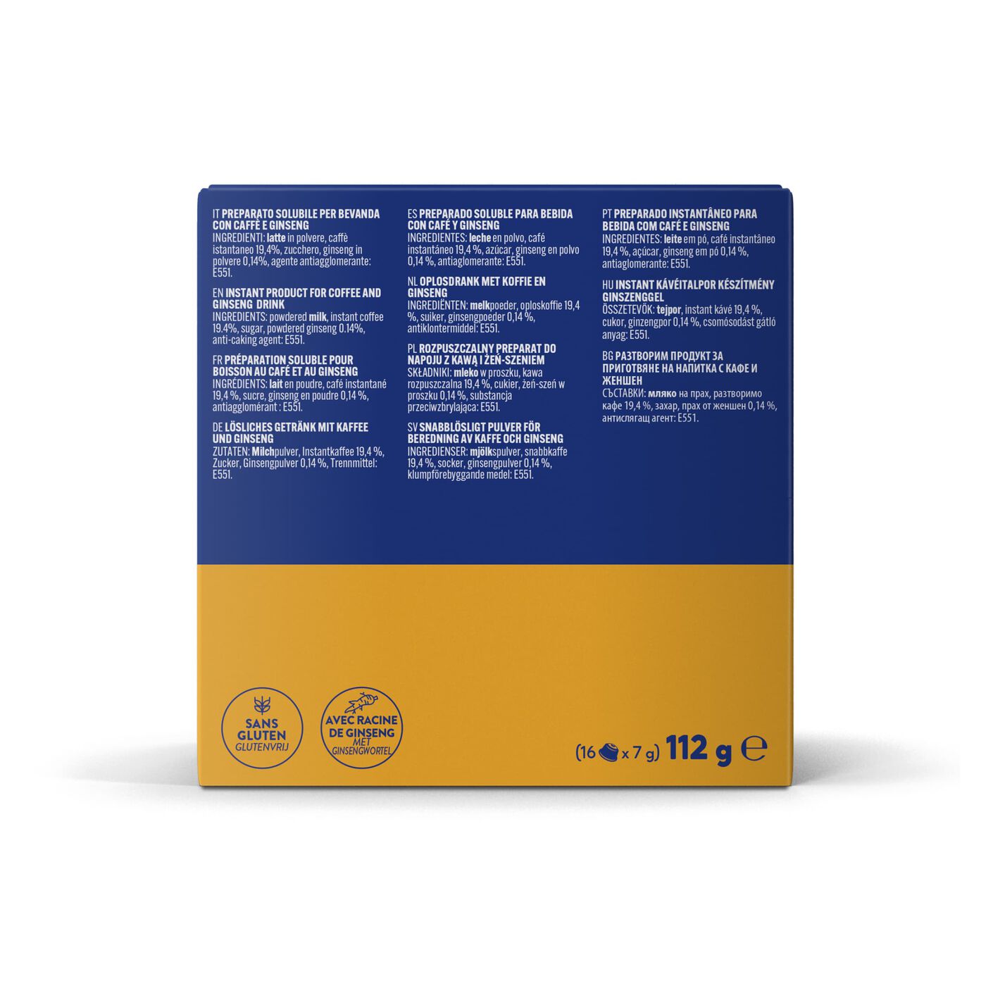64 FLAVORED GINSENG Capsules Compatible with coffee machines Nescafè®* Dolce Gusto®*