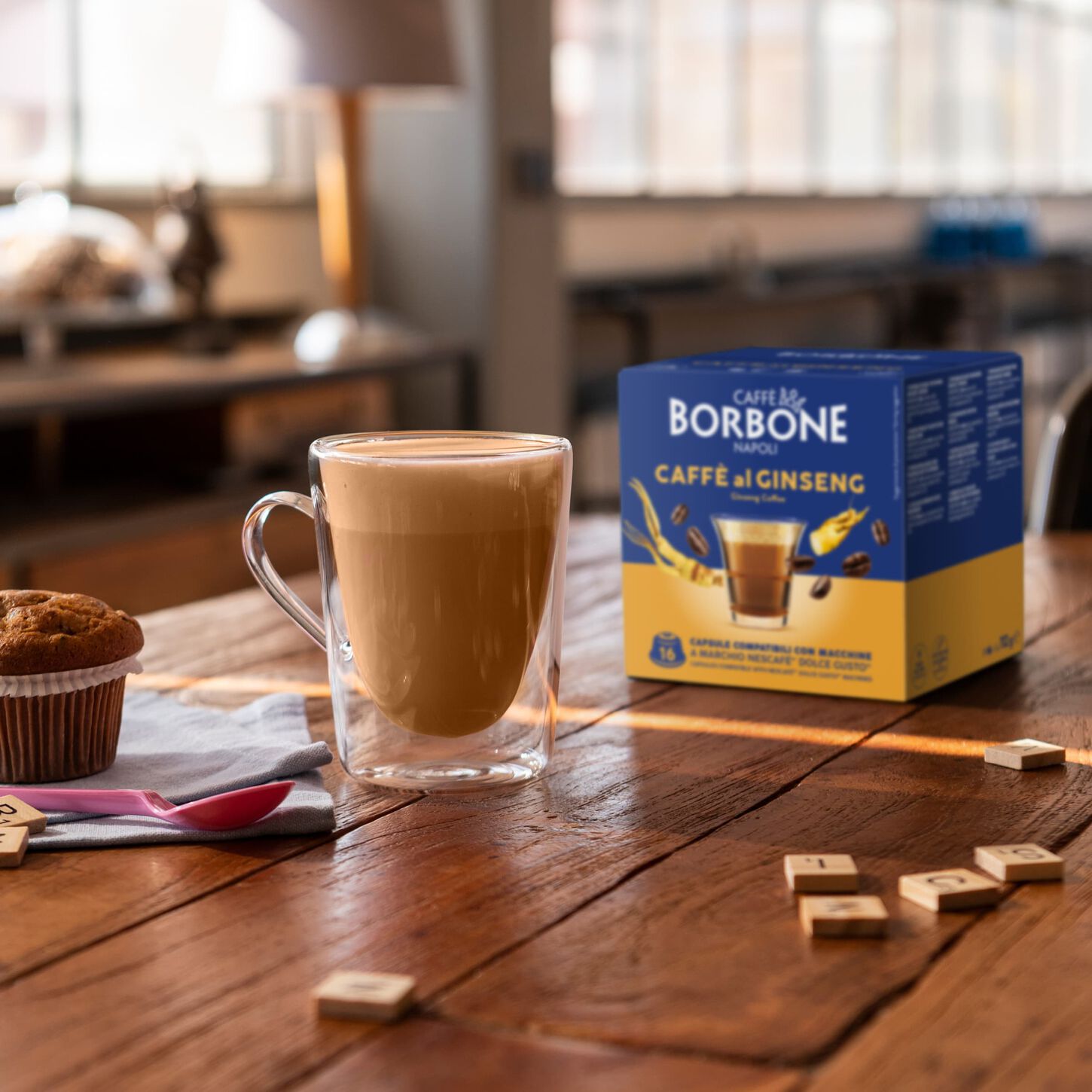 64 Capsule Borbone Compatibili con macchine da caffè Nescafè®* Dolce Gusto®* CAFFE AL GUSTO DI GINSENG