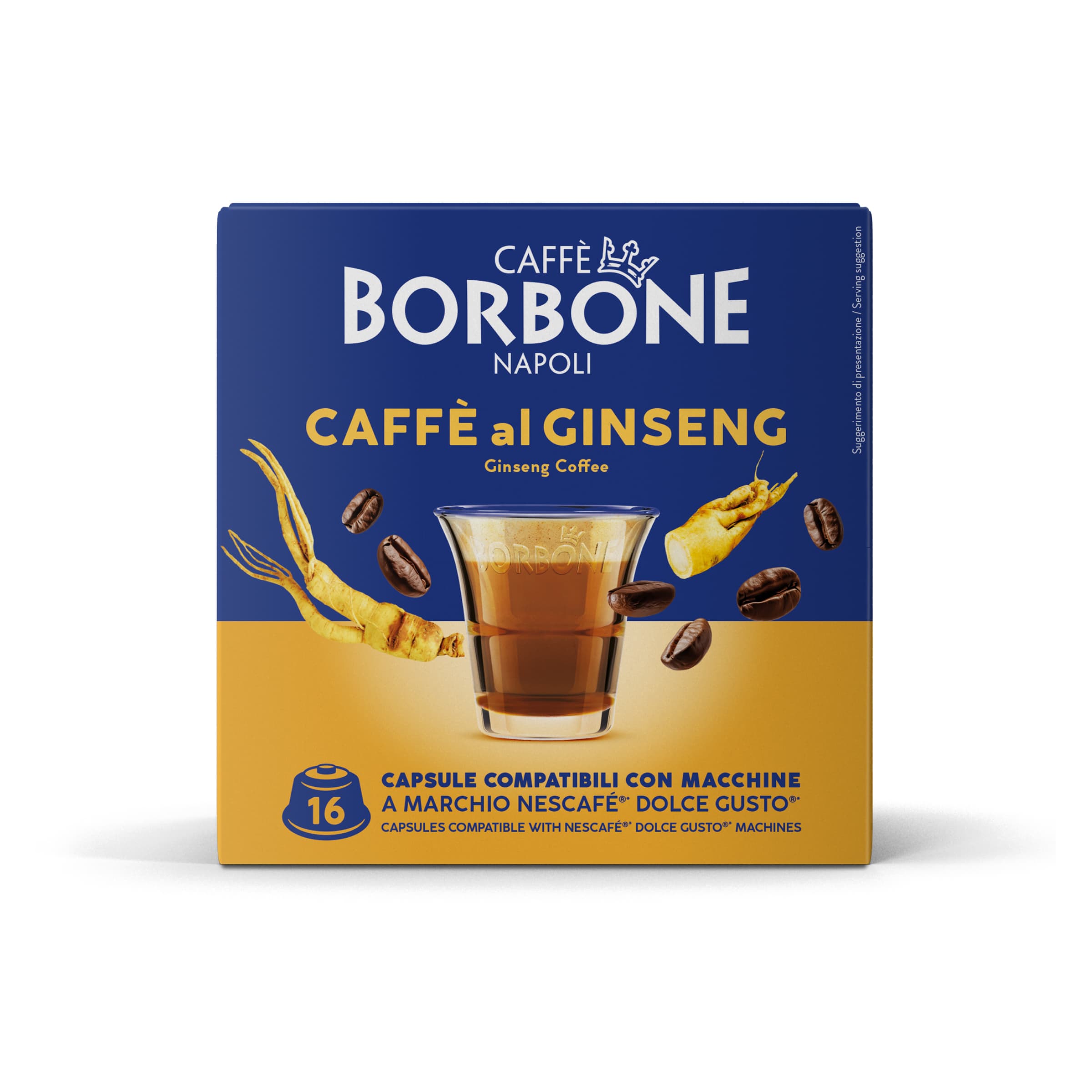 FLAVORED GINSENG Capsules Compatible with coffee machines Nescafè®* Dolce Gusto®*