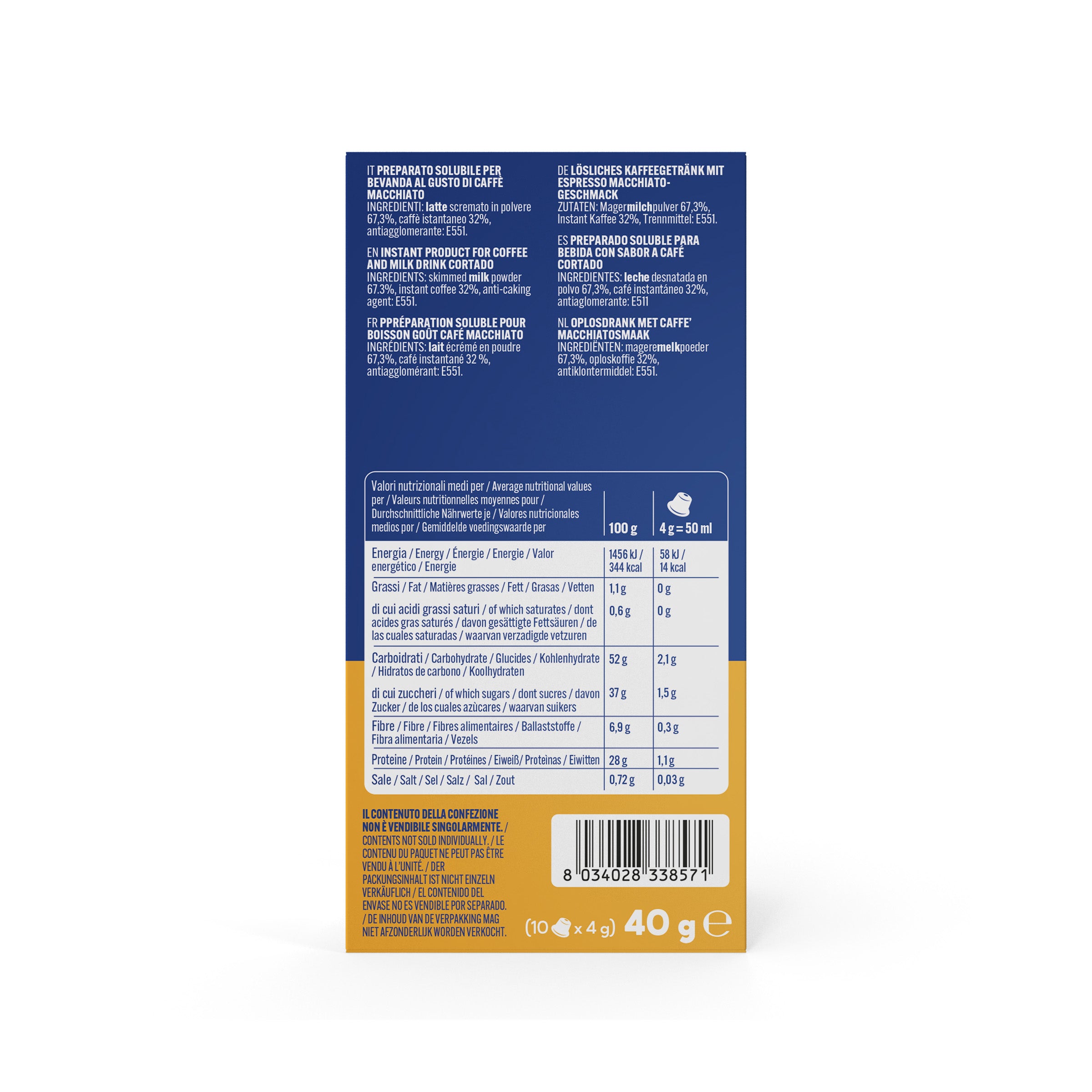Capsules Borbone For Instant Drink CORTADO With Macchiato Coffee Taste