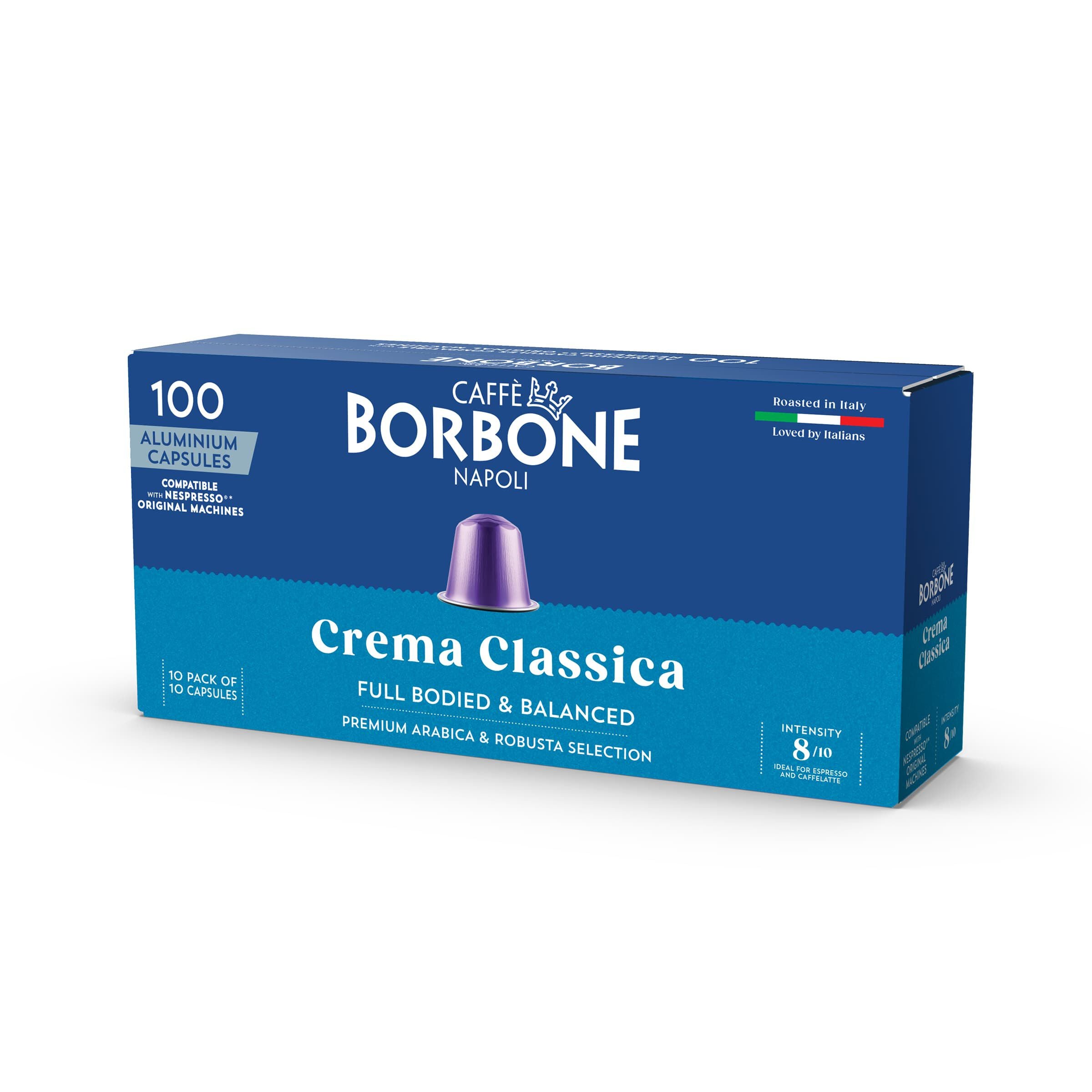 New Aluminum capsules COMPATIBLE with Nespresso®* machines Crema Classica blend