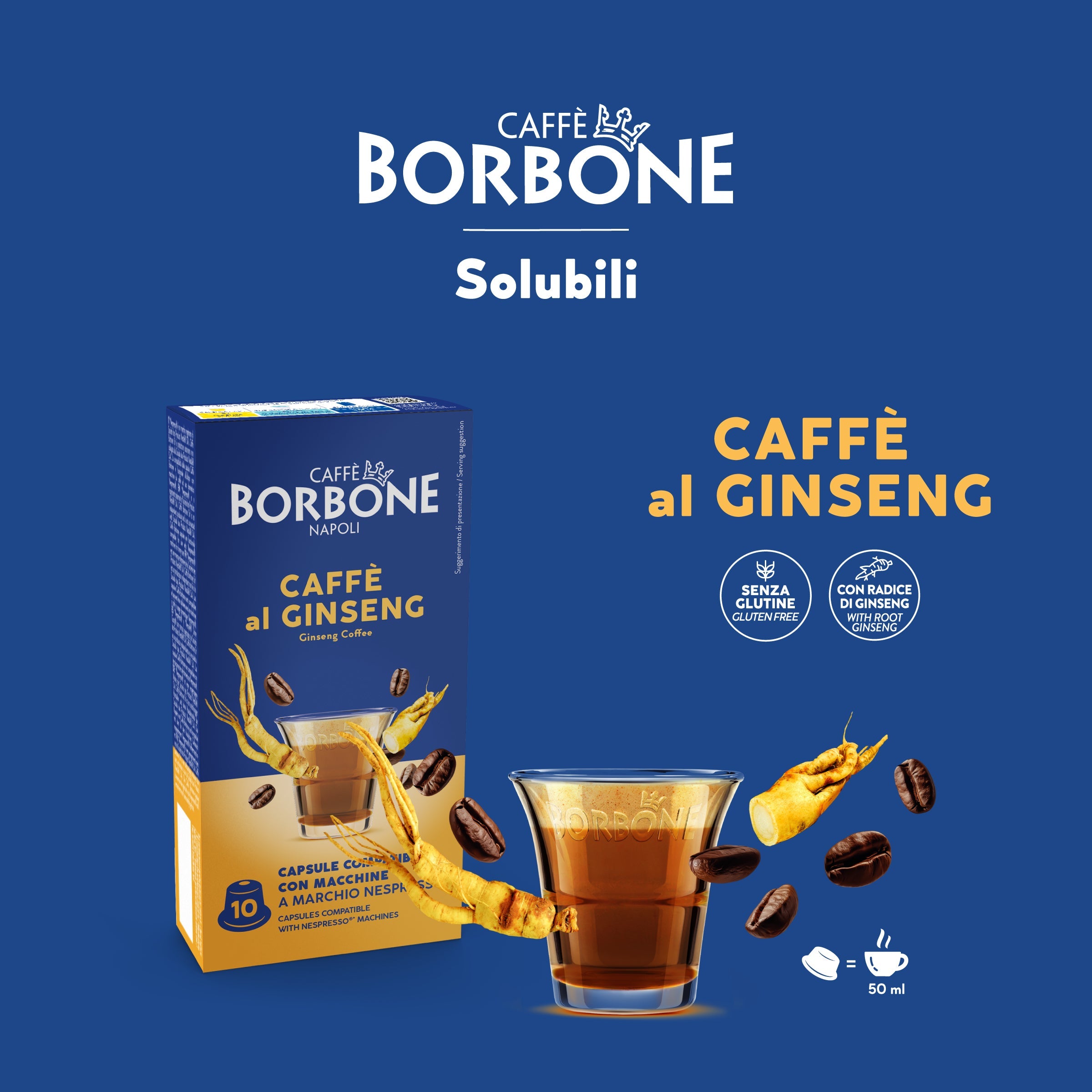 Capsule Borbone Per Bevanda Solubile CAFFè AL GINSENG e Latte