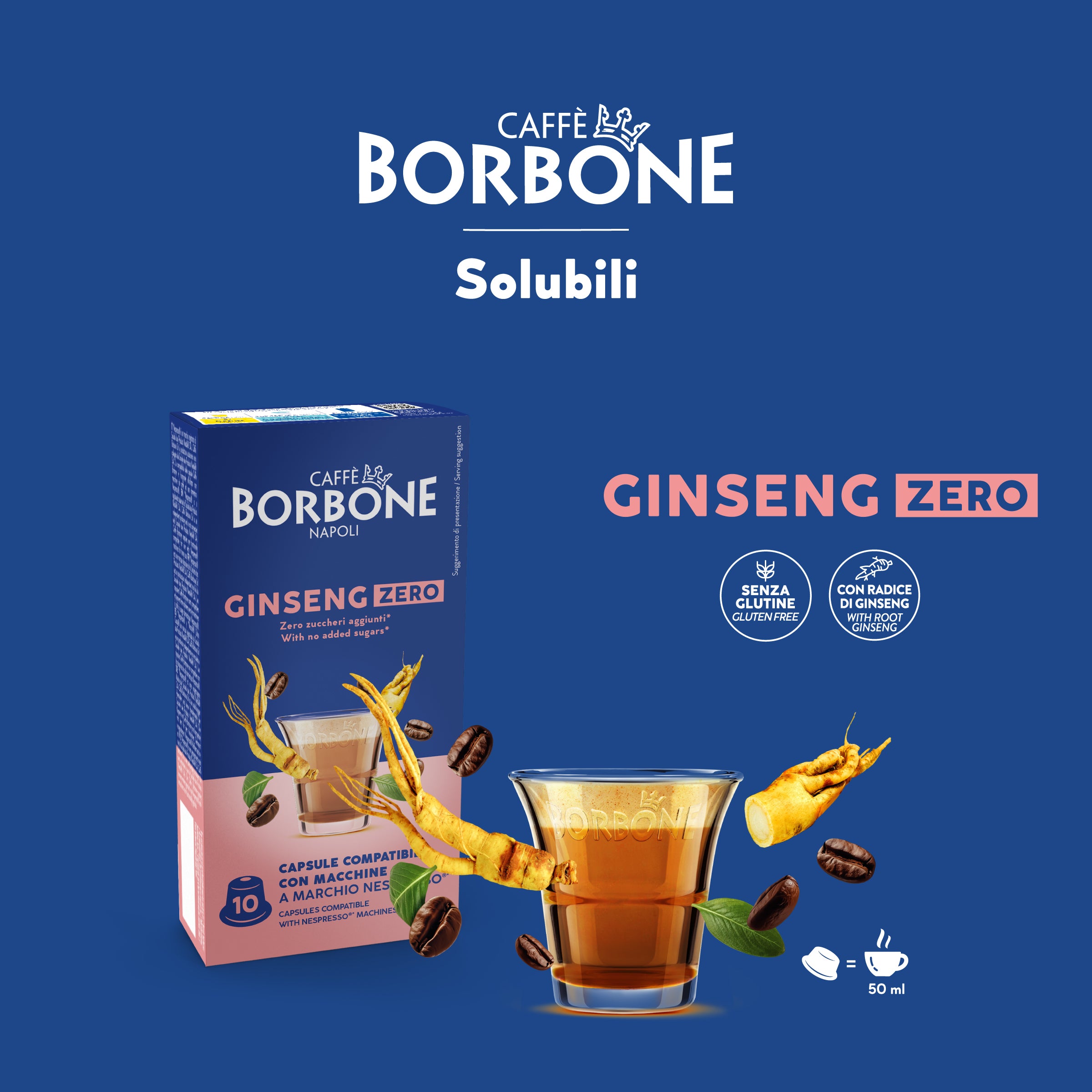 Capsulas Borbone Para Bebida Soluble GINSENG ZERO