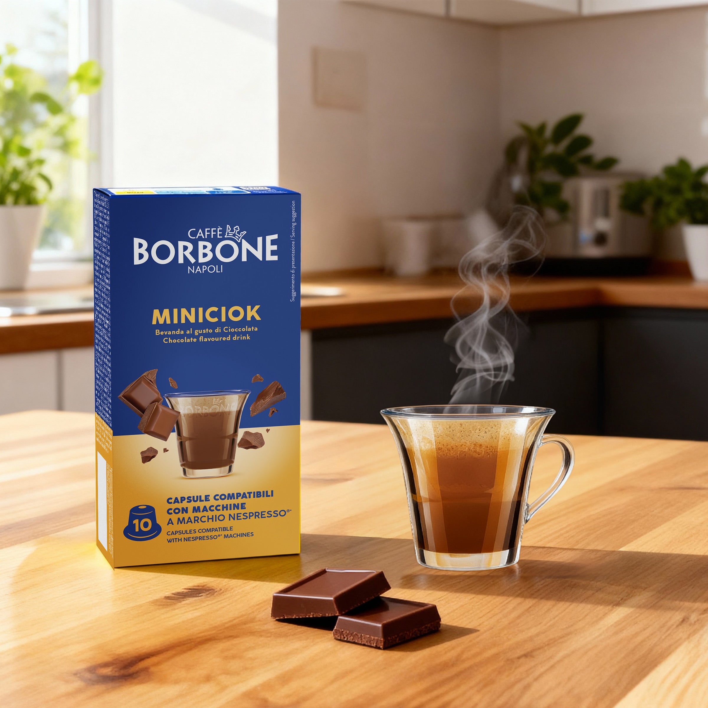 Kapseln Minicock Schokolade Geschmack Für Lösliche Getränke Caffè Borbone
