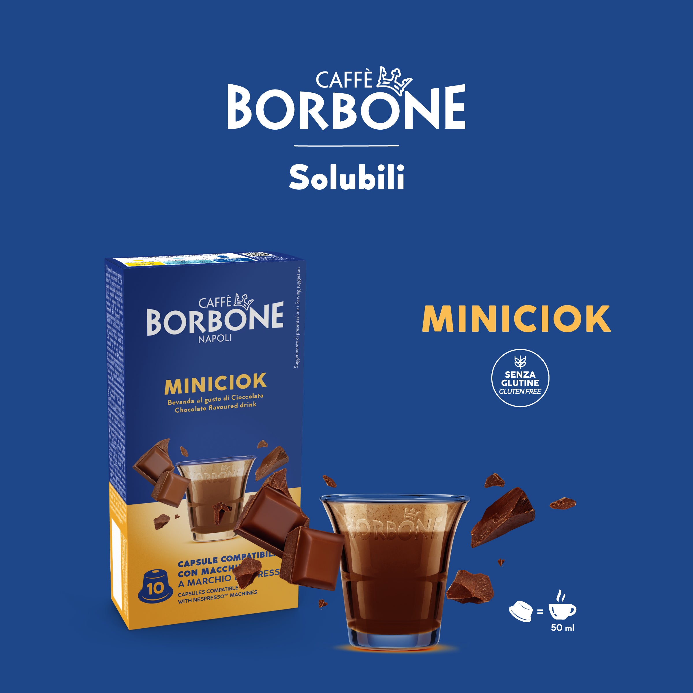Kapseln Minicock Schokolade Geschmack Für Lösliche Getränke Caffè Borbone