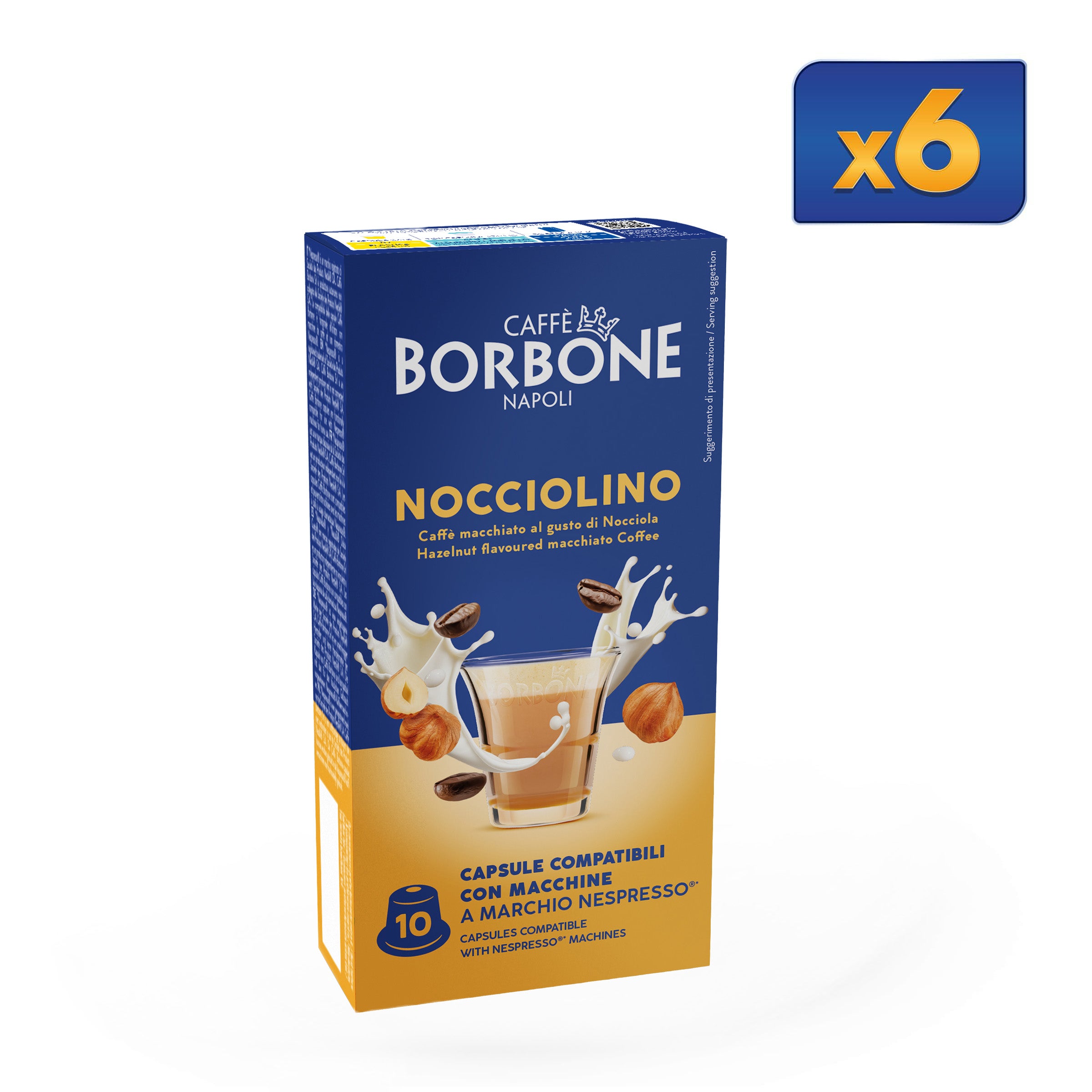 60 Capsules Nocciolino Caffè Borbone For Instant Drink