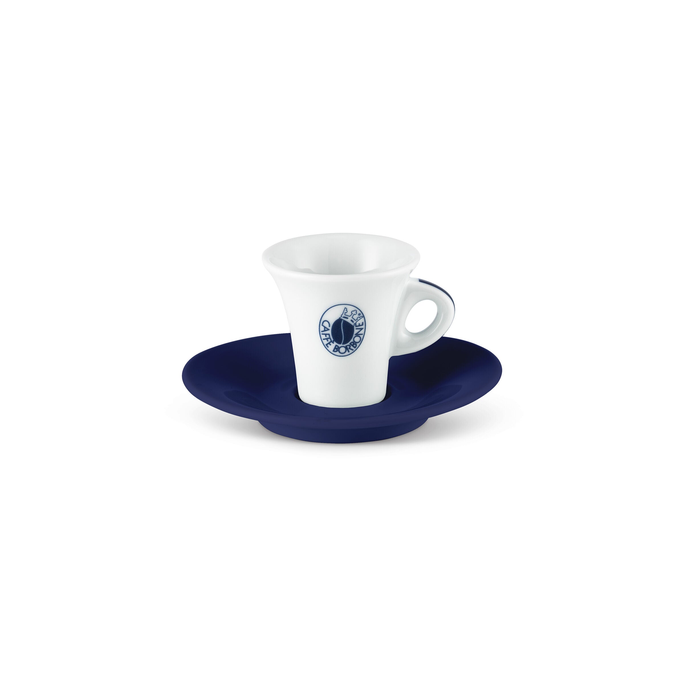 Esclusivo set da 6 tazzine Caffè Borbone con piattino blu