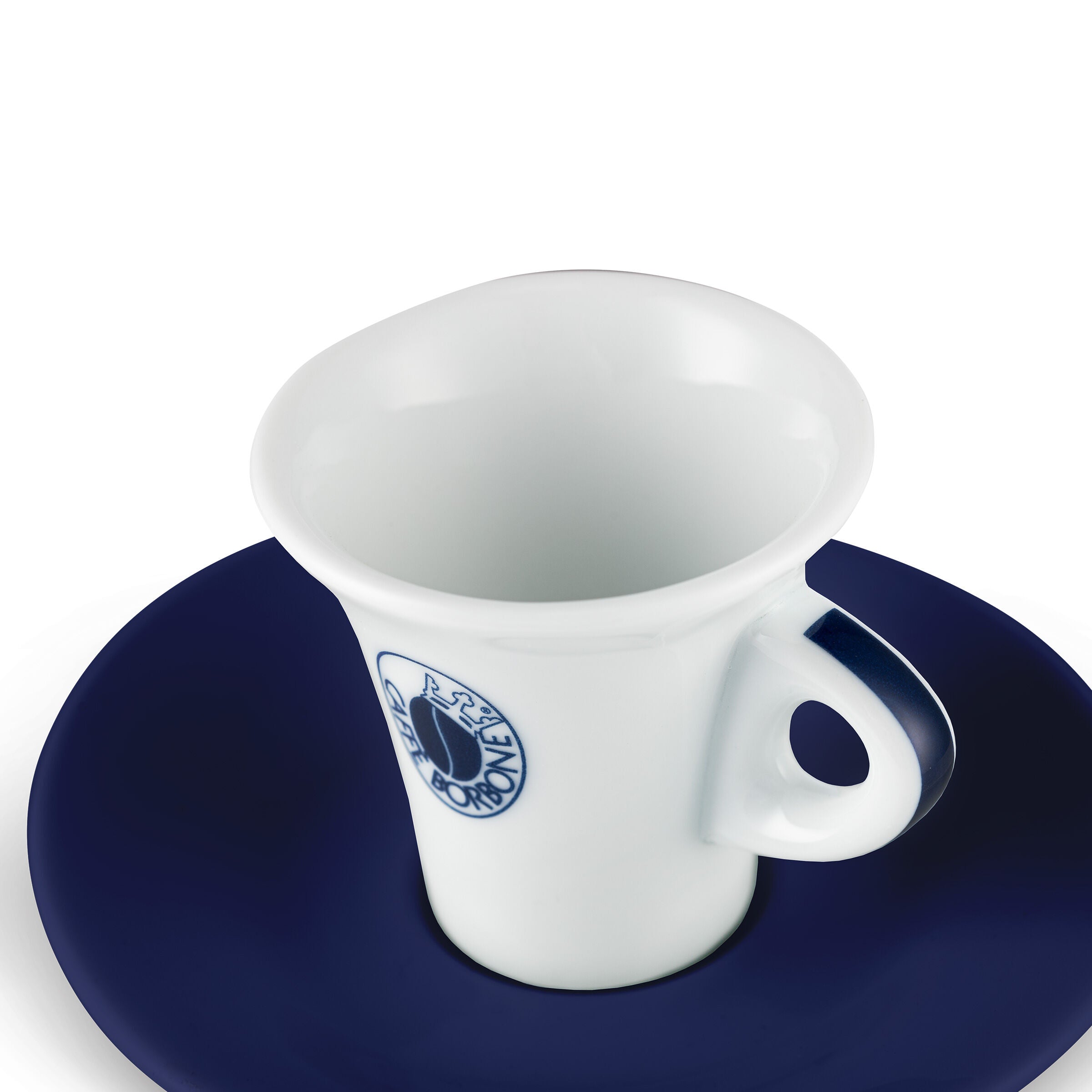 Exklusives Set mit 6 Caffè Borbone-Tassen mit blauer Untertasse