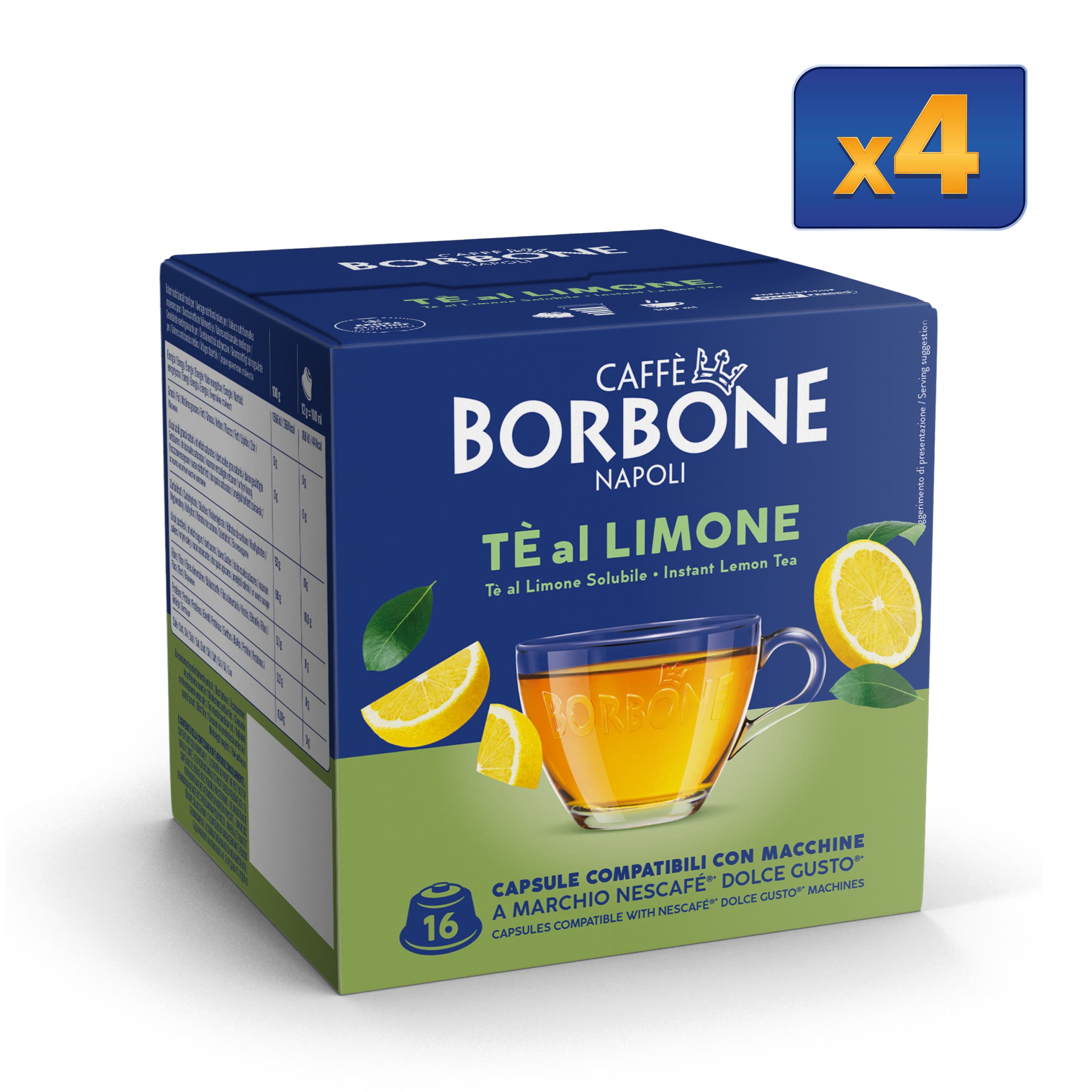 64 Capsule Gusto Tè Al Limone Caffè Borbone