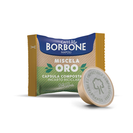 Cápsulas Mezcla ORO COMPOSTABLES y COMPATIBLES Borbone Don Carlo