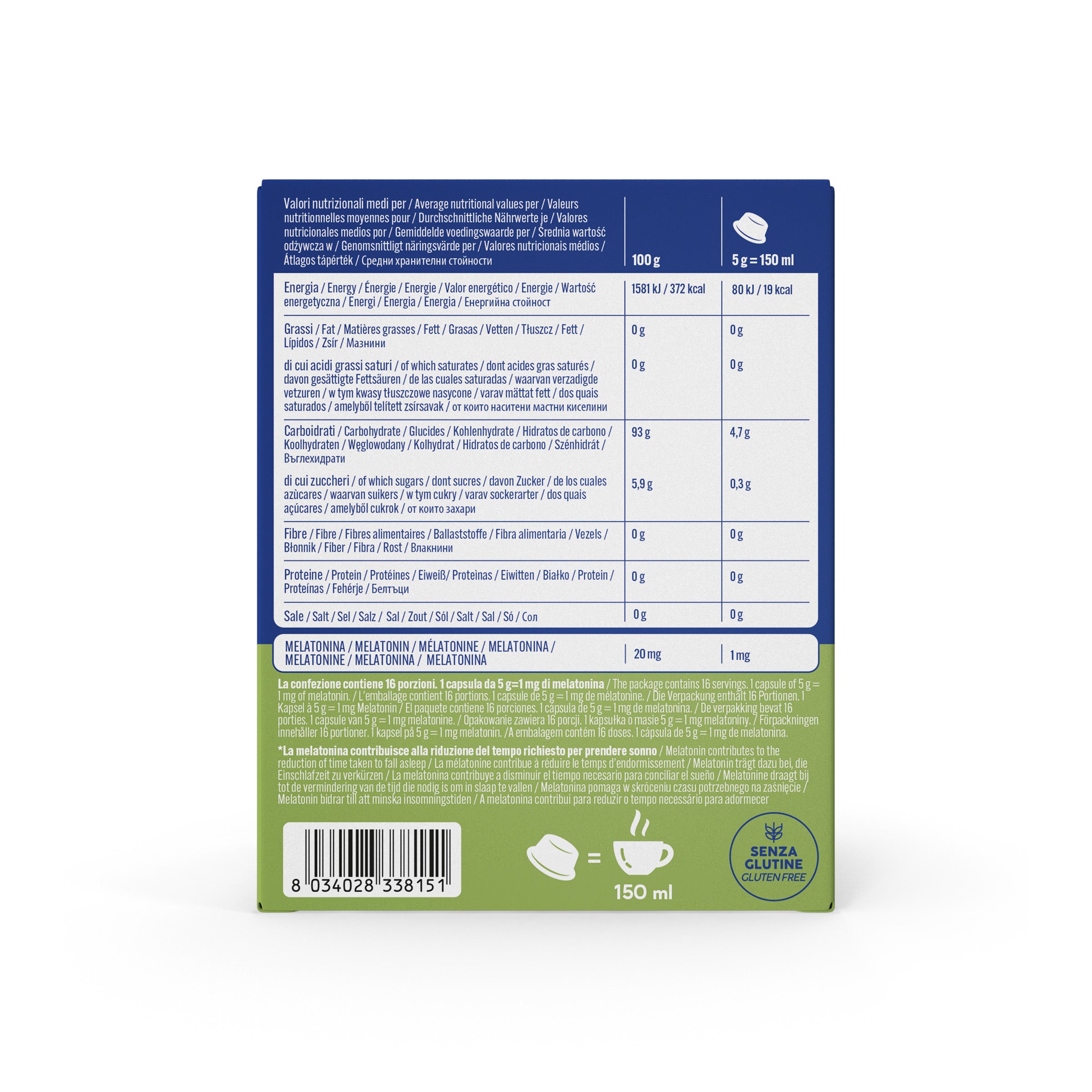 capsule Borbone COMPATIBILI con macchine a marchio Lavazza®* A Modo Mio®* - Bevanda solubile CAMOMILLA e MELATONINA