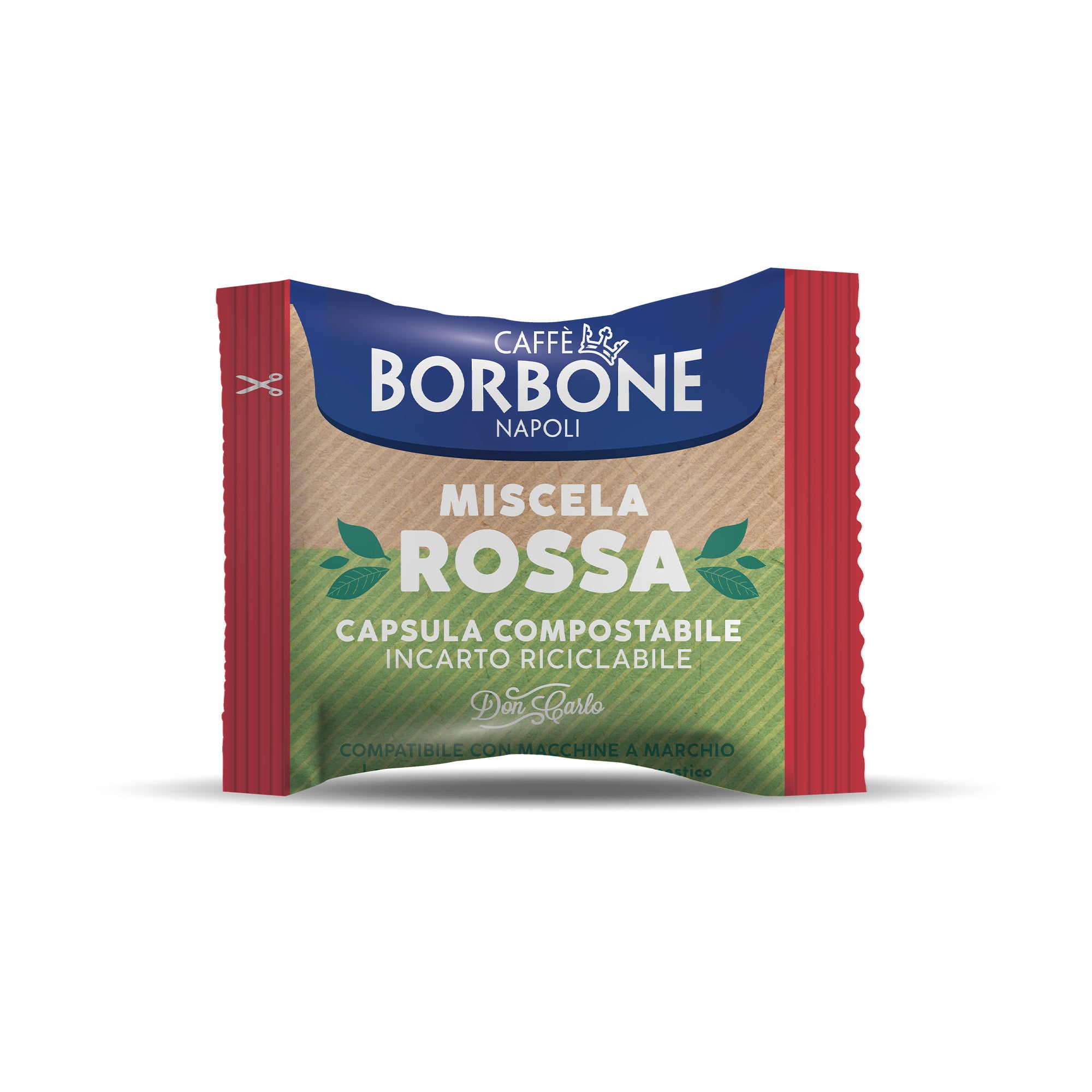 Capsule Borbone COMPOSTABILI e COMPATIBILI Don Carlo Miscela ROSSA