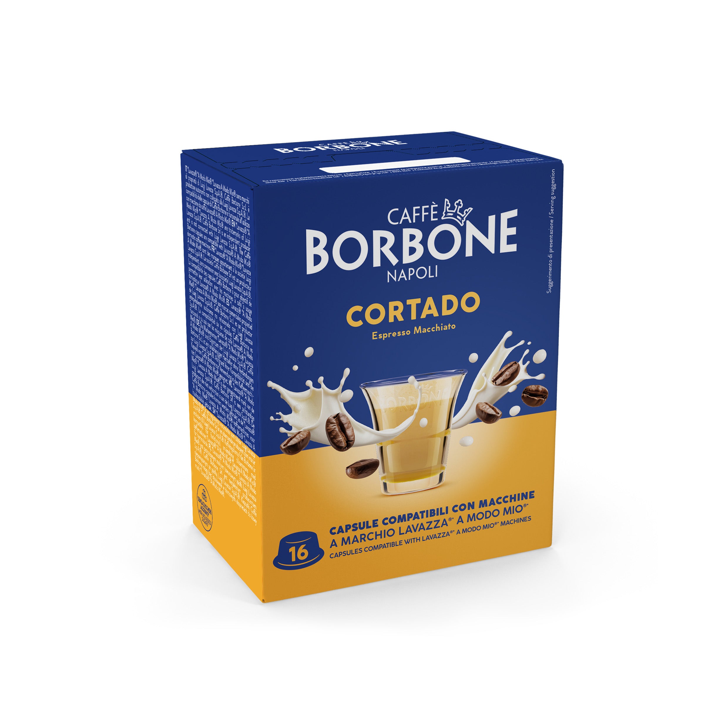 capsule Borbone COMPATIBILI con macchine a marchio Lavazza®* A Modo Mio®* - Bevanda solubile CORTADO al gusto espresso macchiato