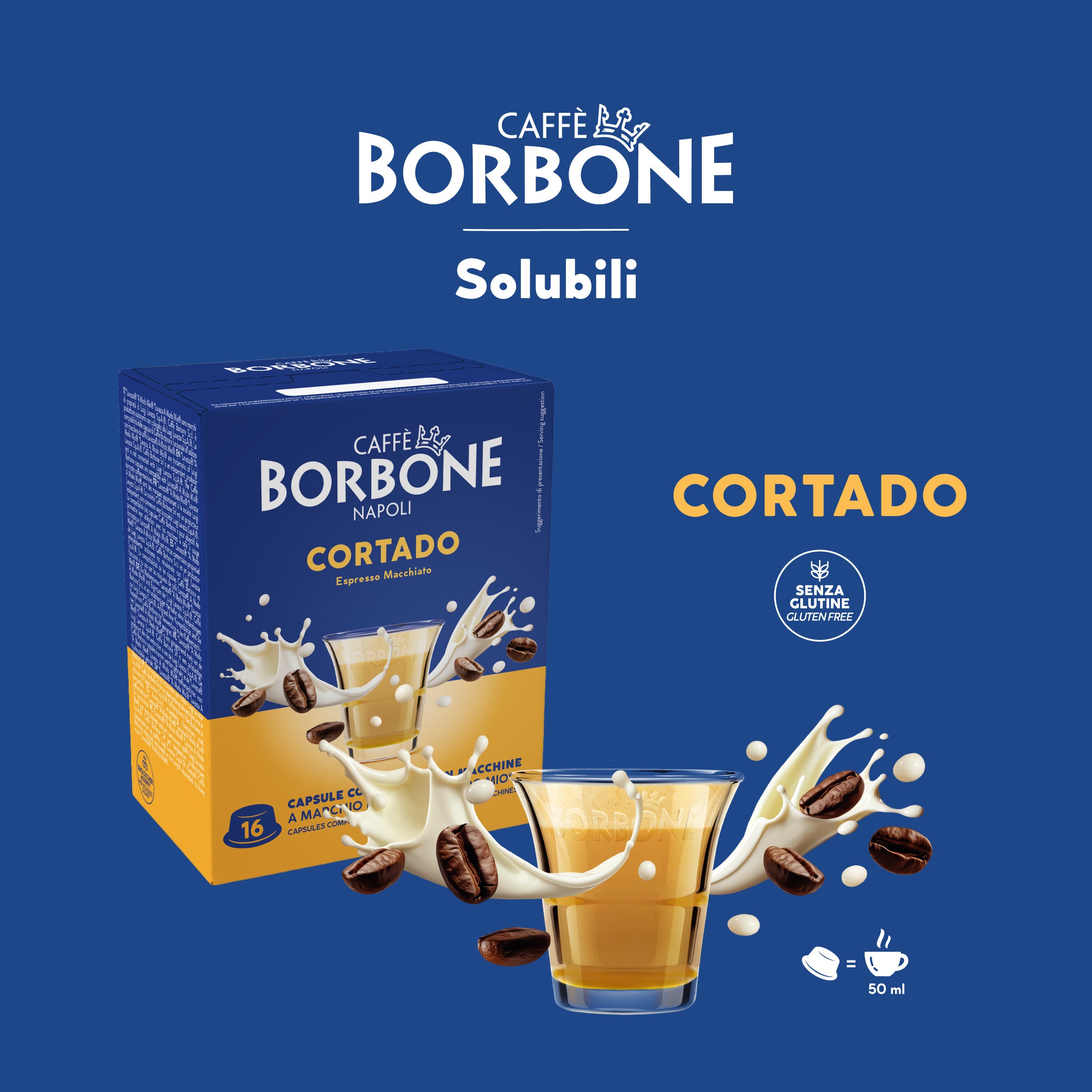 cápsulas de Borbone para bebida instantánea CORTADO con sabor a café con leche