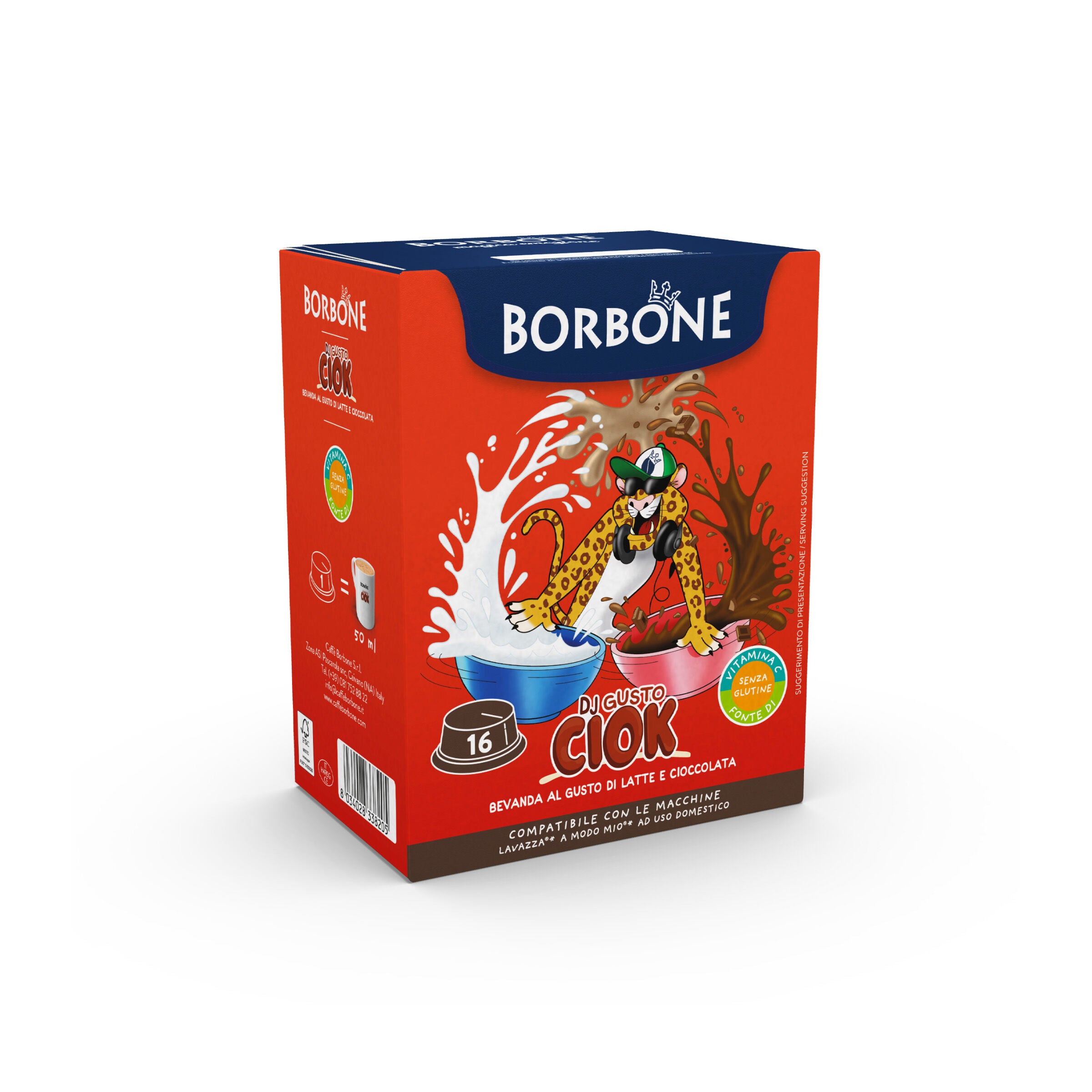 Capsule Borbone COMPATIBILI con macchine a marchio Lavazza®* A Modo Mio®* - DJ GUSTO CIOCK Latte e Cioccolato