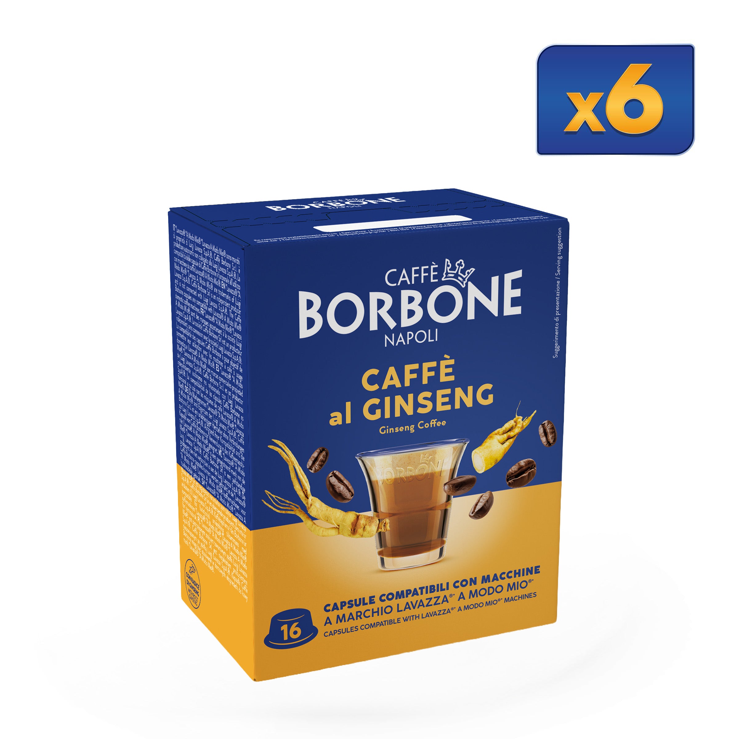 Capsule Ginseng Compatibili Con Macchine A Marchio Lavazza®* A Modo Mio®* - Caffè Borbone