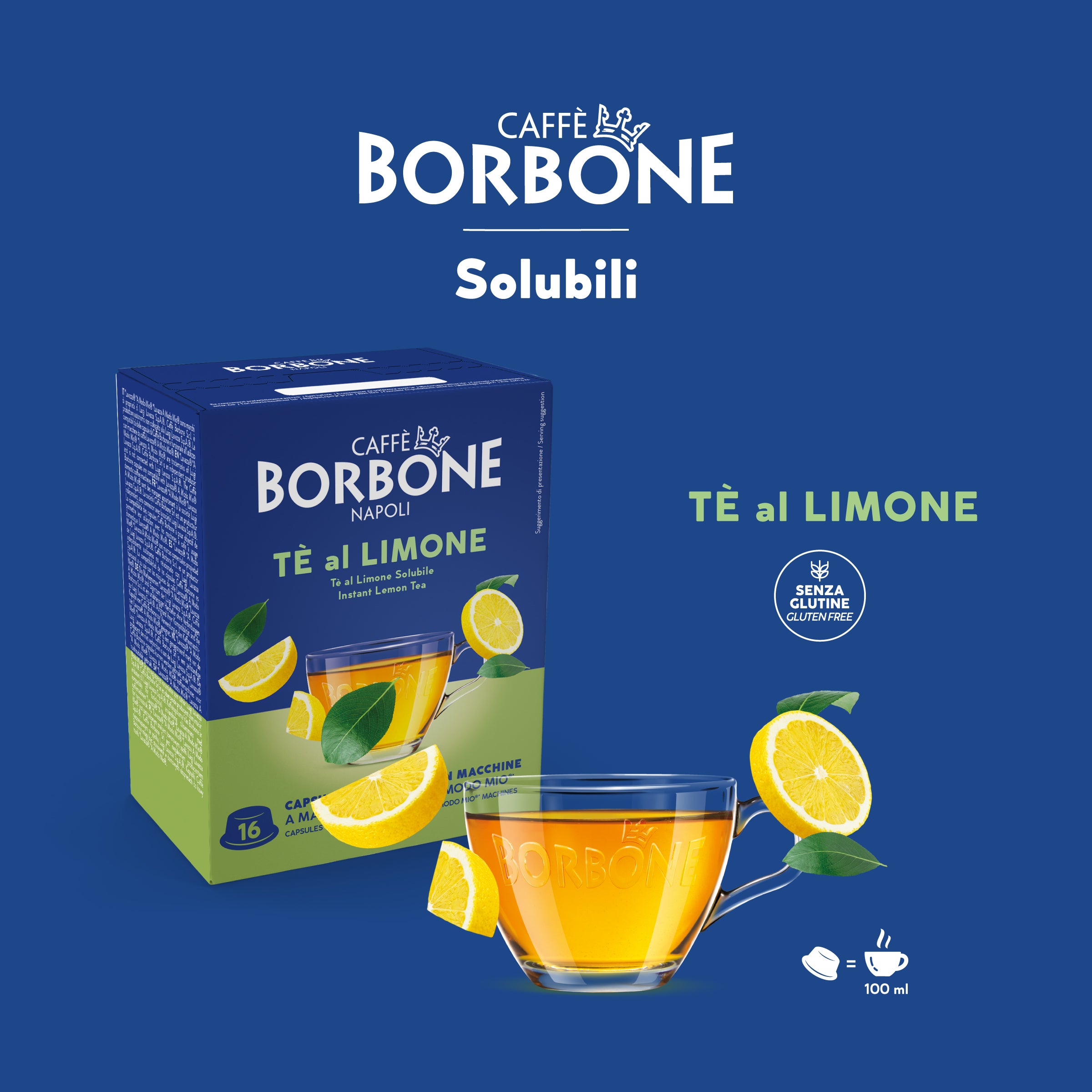 capsules Borbone for instant drink with LEMON TEA flavor