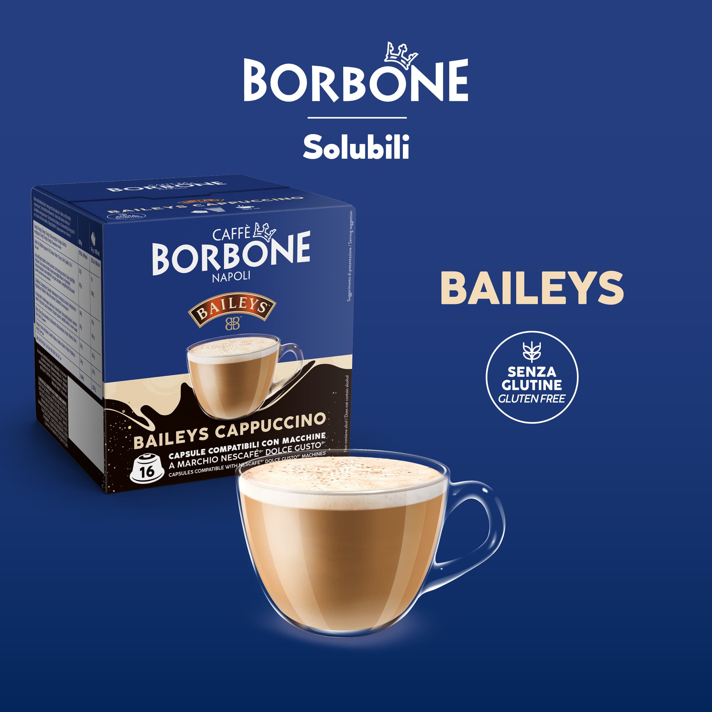 64 Capsules Borbone For Soluble Beverage Cappuccino Baileys