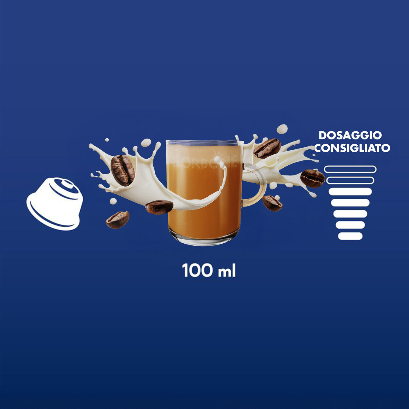 64 Capsules Borbone For Soluble Beverage Café con Leche