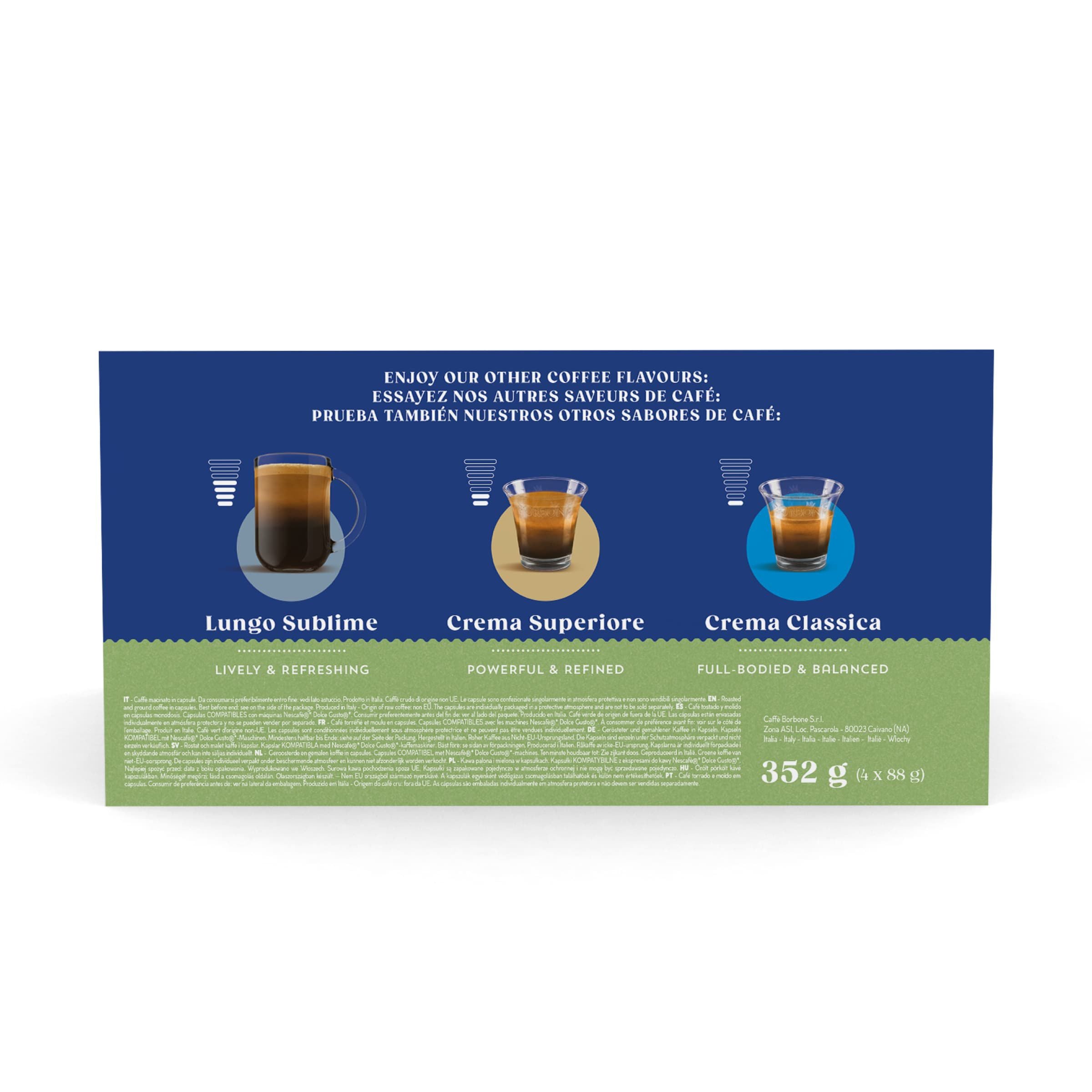 Decaffeinato Nuevas Cápsulas Compatibles con Máquinas de Café Nescafè®* Dolce Gusto®*