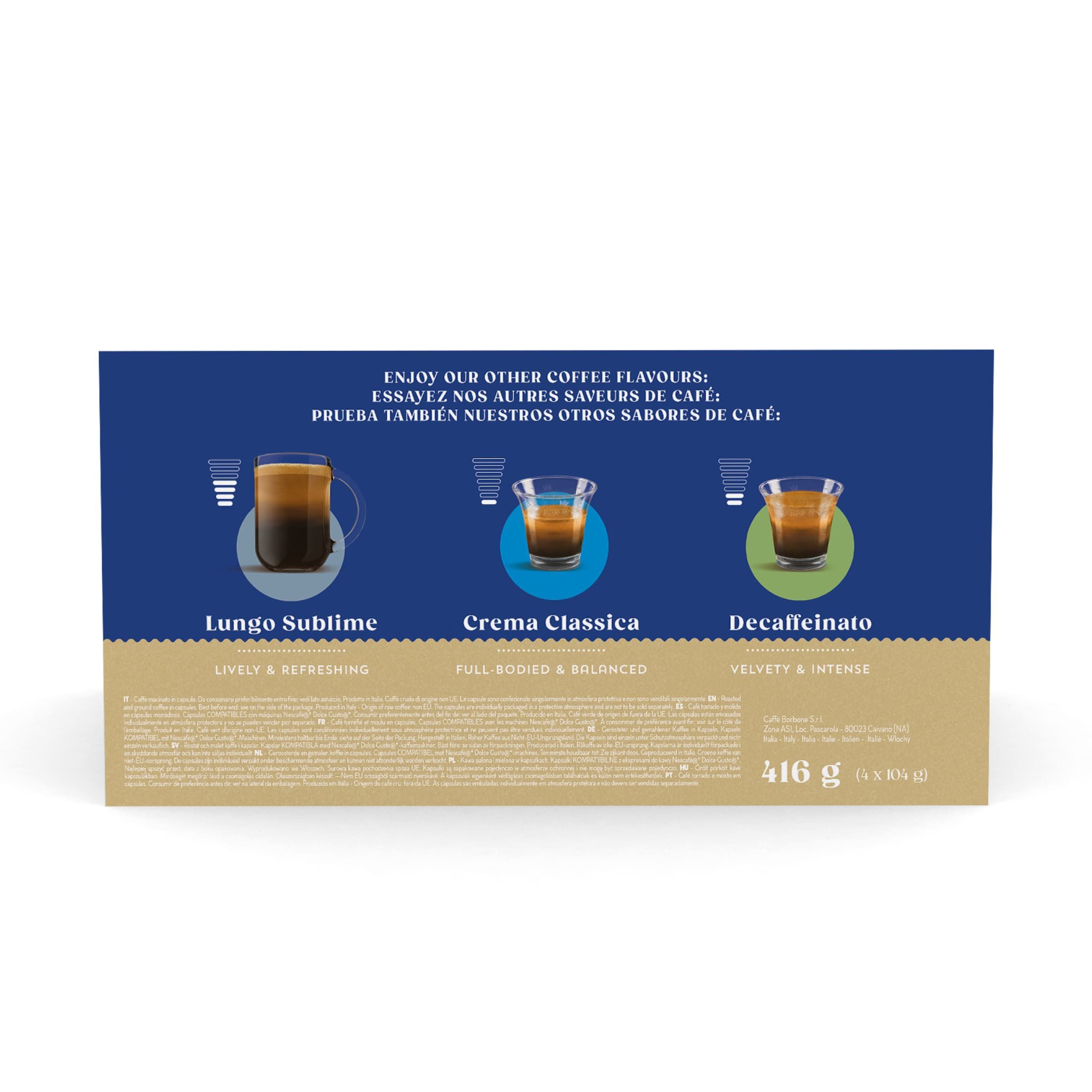 Nuevas cápsulas Crema Superiore compatibles con las cafeteras Nescafè®* Dolce Gusto®*