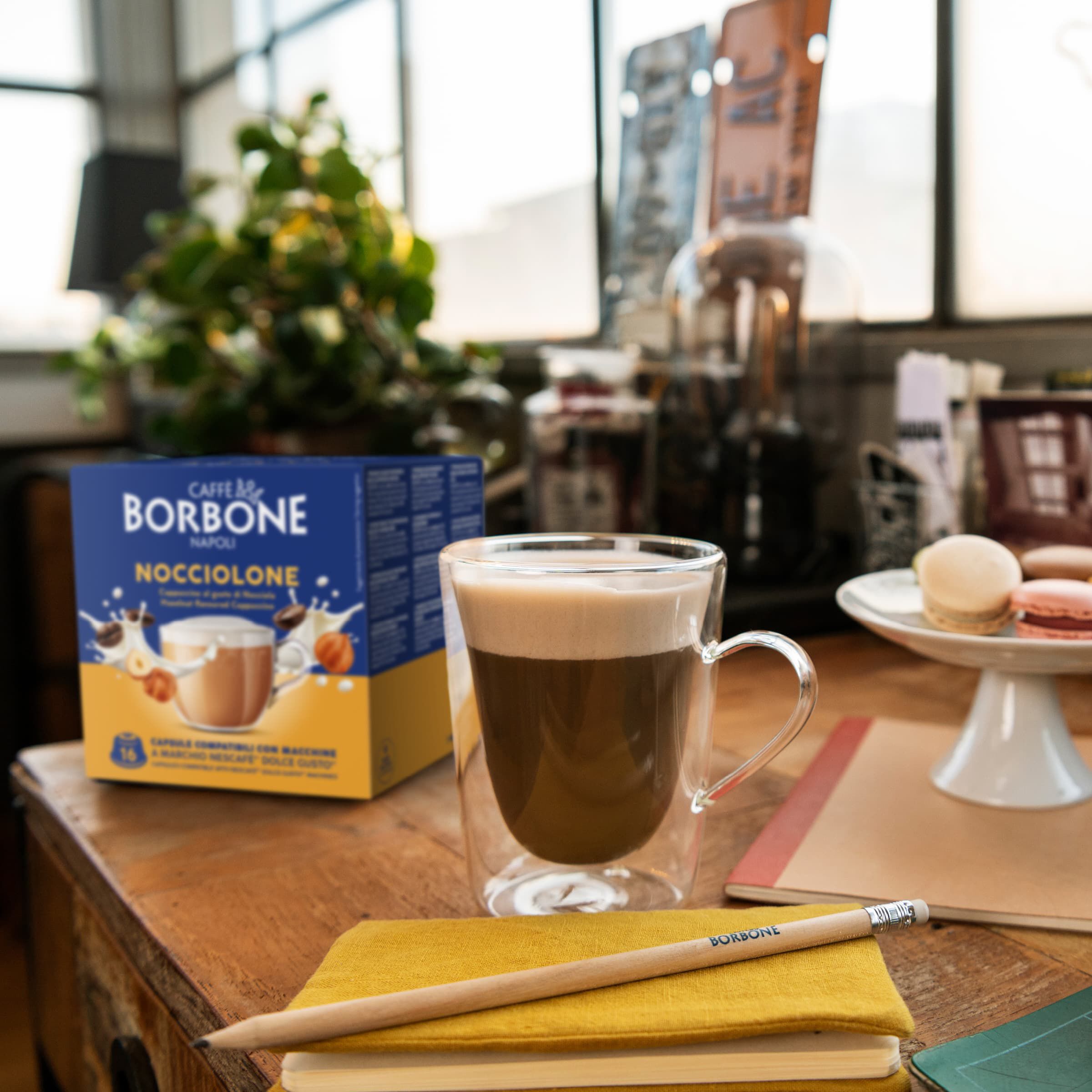 Capsule Borbone NOCCIOLONE Per Bevanda Solubile Al Gusto Cappuccino Alla Nocciola