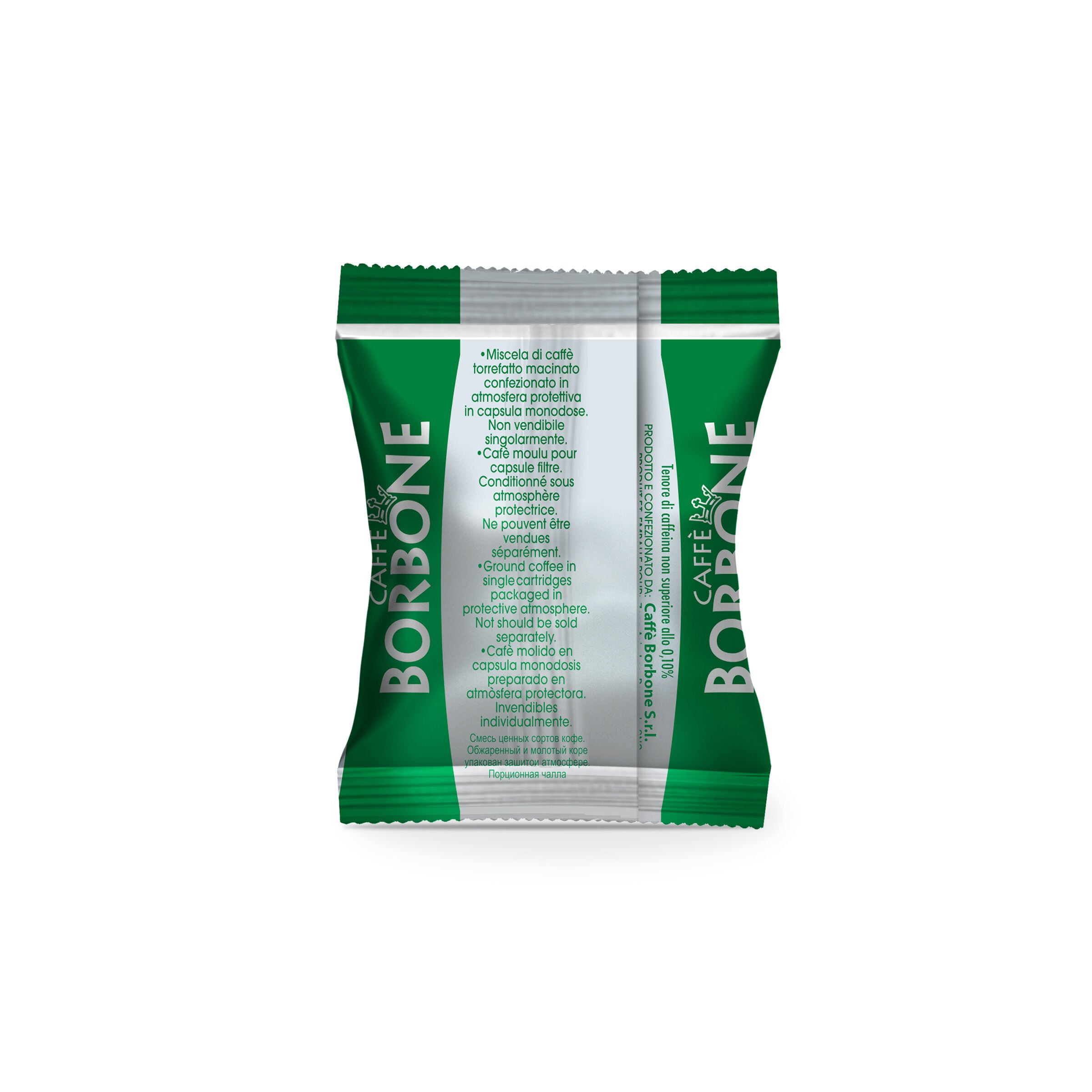 Capsules Borbone Compatible avec machines domestiques de marque Nespresso®* Melange DEK VERT