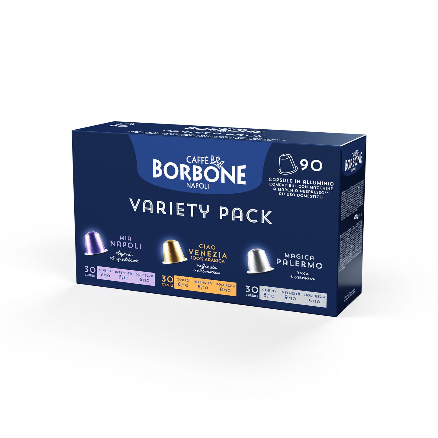 Nuove 90 capsule in alluminio COMPATIBILI con macchine Nespresso®* Kit degustazione