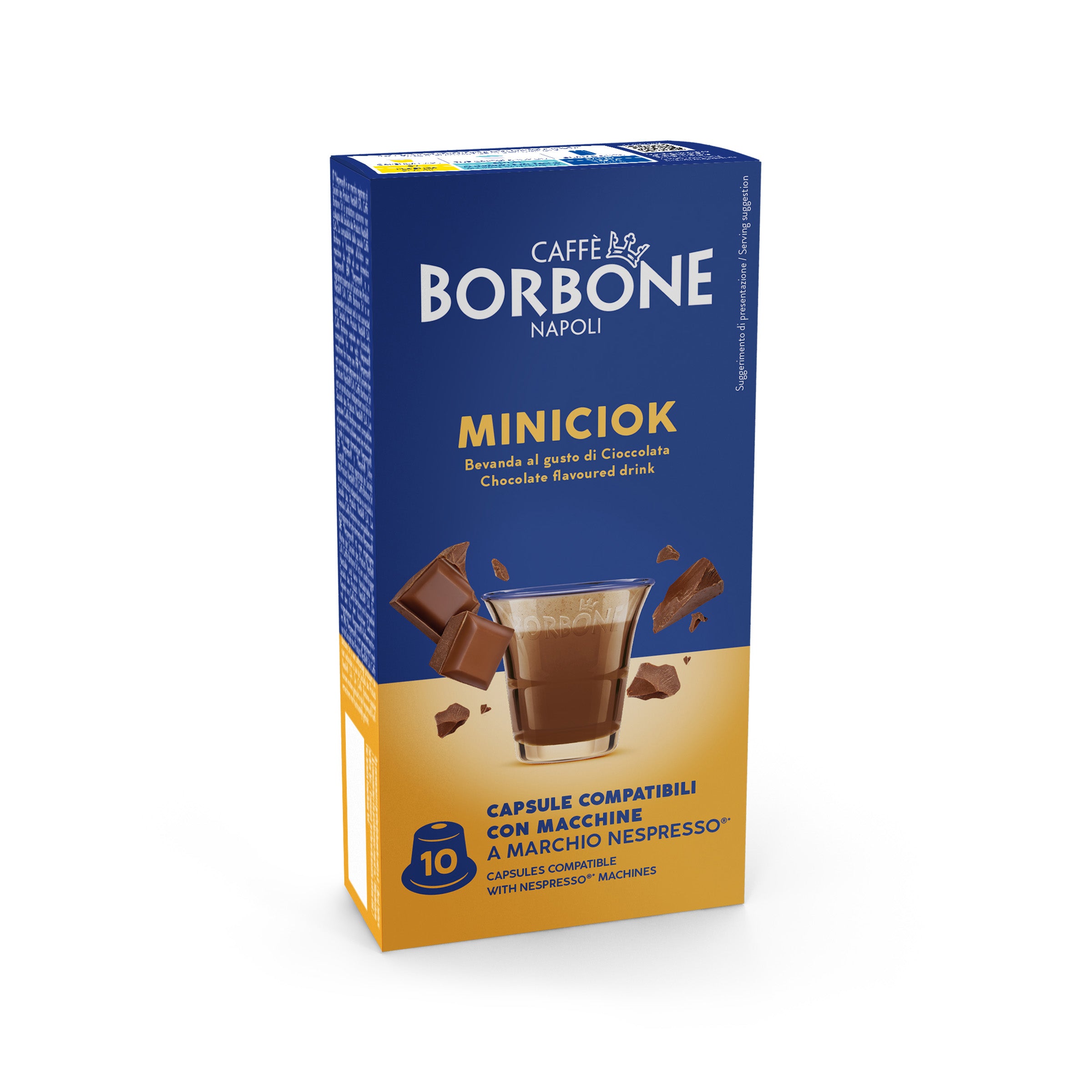 Kapseln Borbone FÜR LÖSLICHE GETRÄNKE MINICOCK SCHOKOLADE GESCHMACK