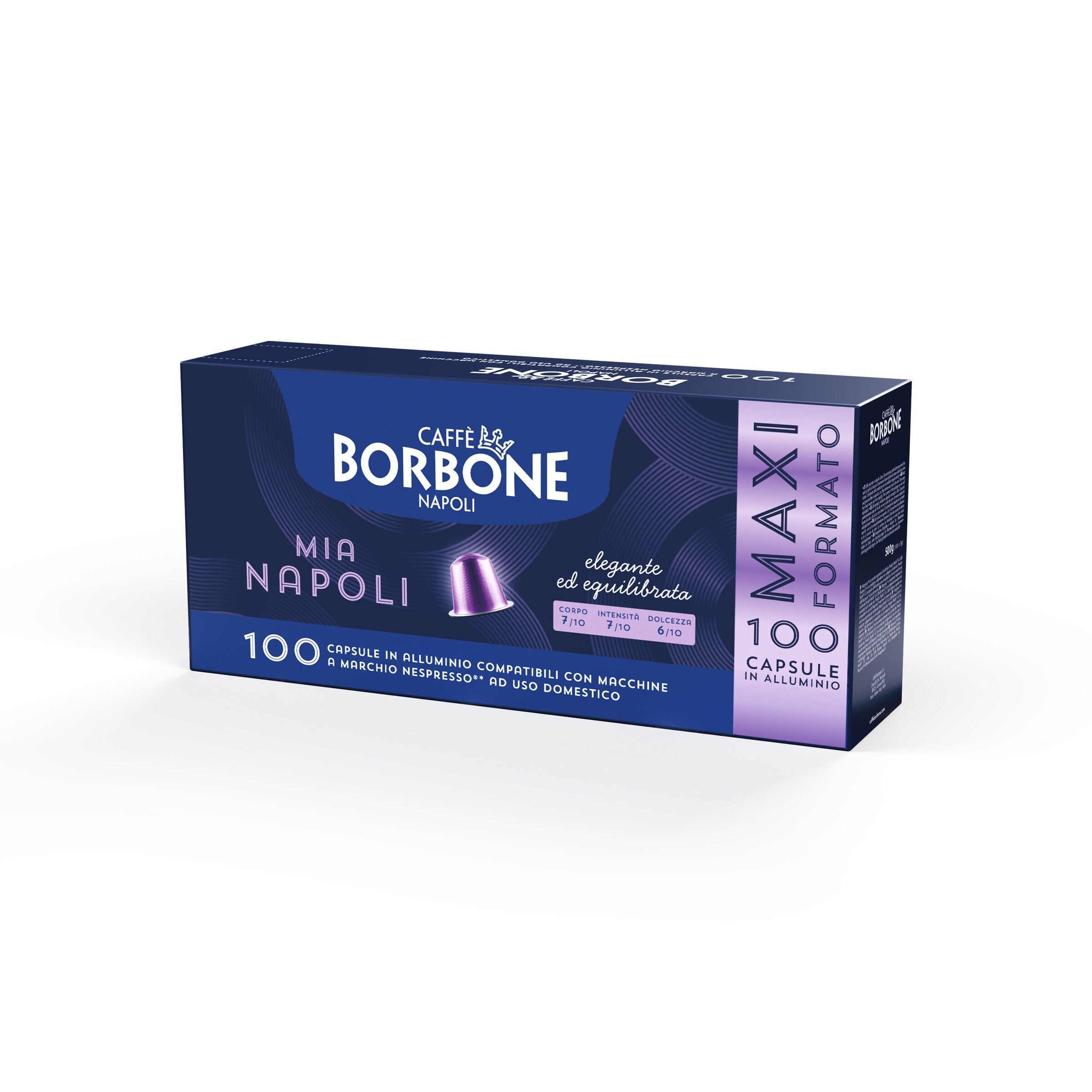 Nuove 100 capsule Mia Napoli in alluminio compatibili con macchine Nespresso®*
