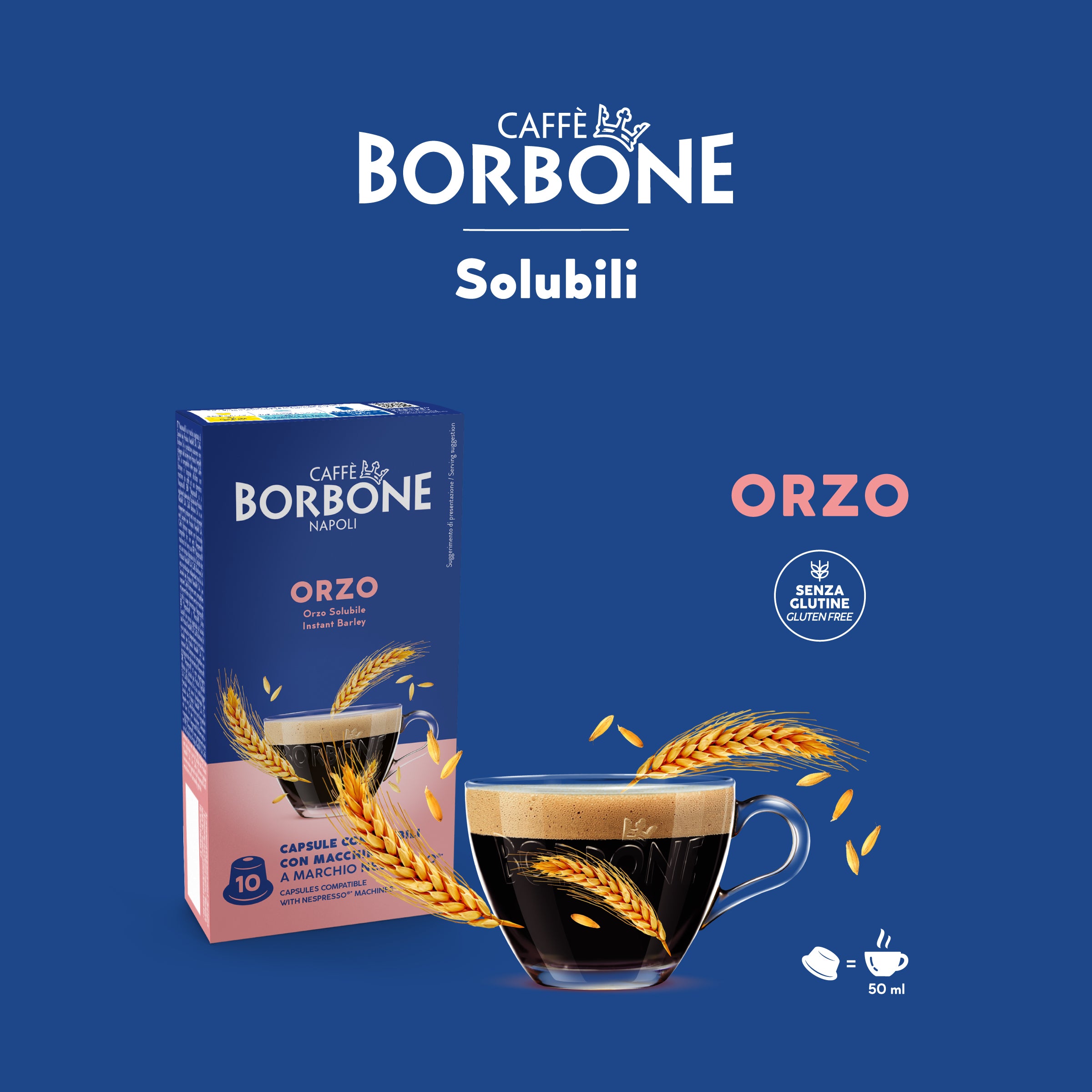 60 Capsules Instant Barley Caffè Borbone