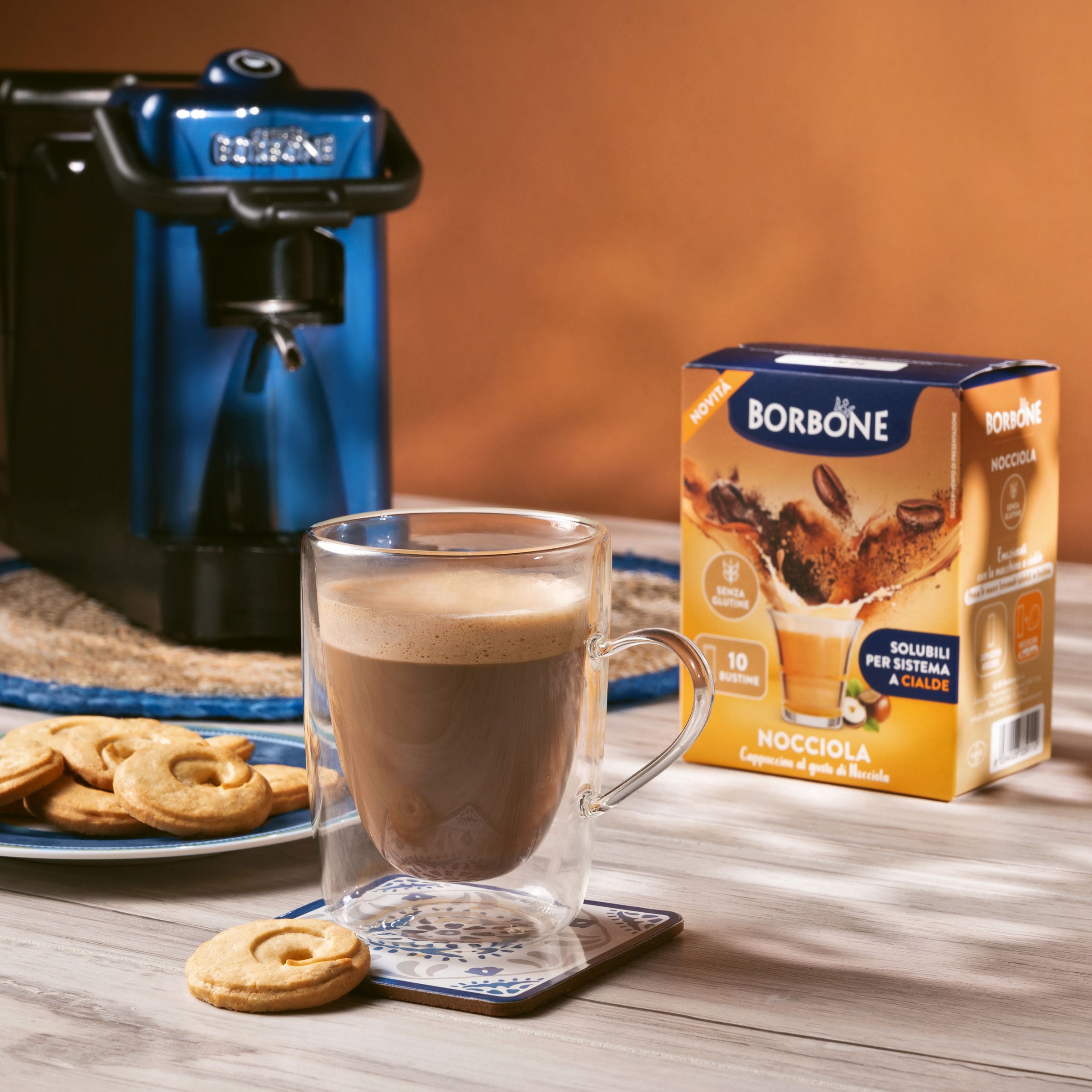 STICK PREPARATO SOLUBILE PER BEVANDA AL GUSTO DI CAPPUCCINO E NOCCIOLA