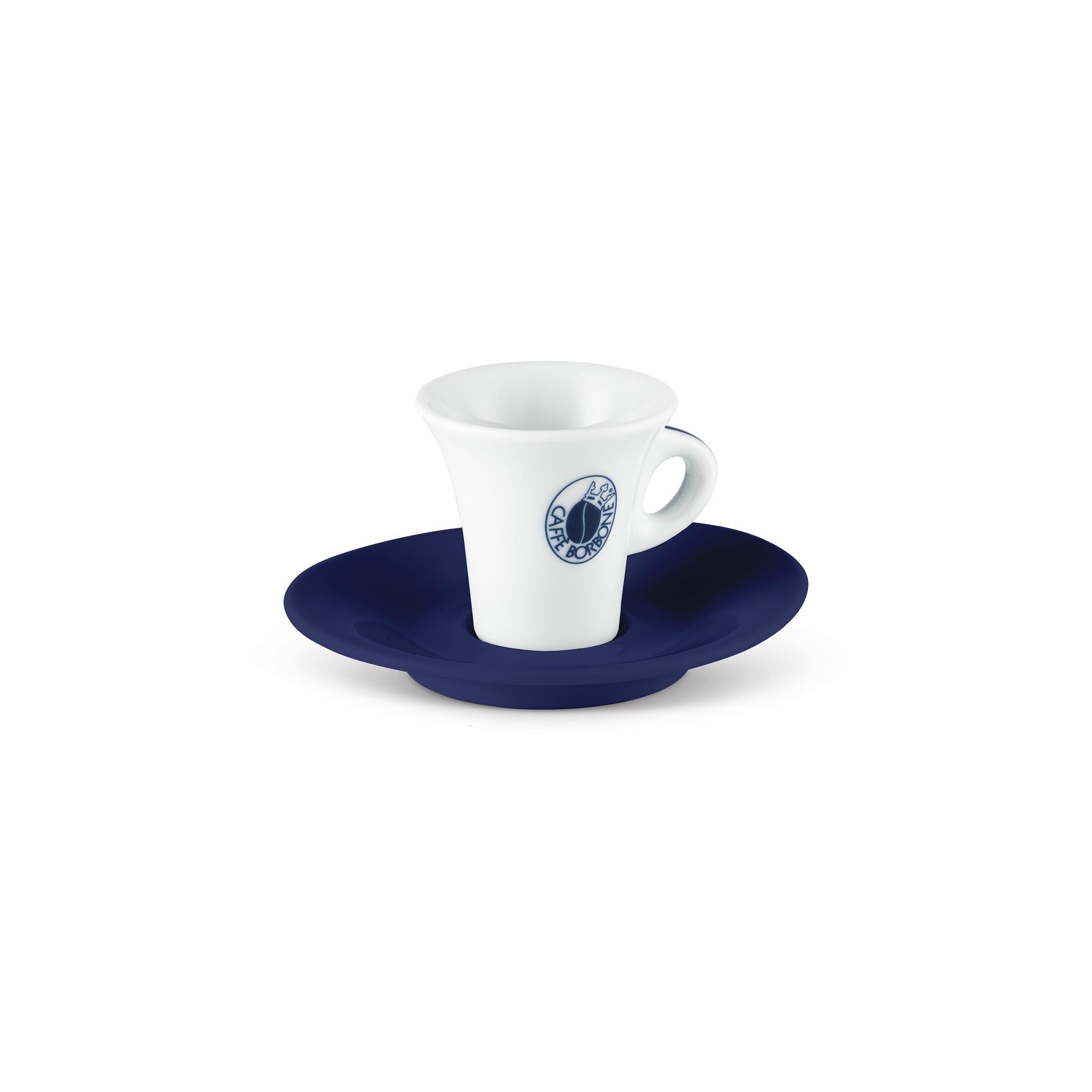 Esclusivo set da 6 tazzine Caffè Borbone con piattino blu